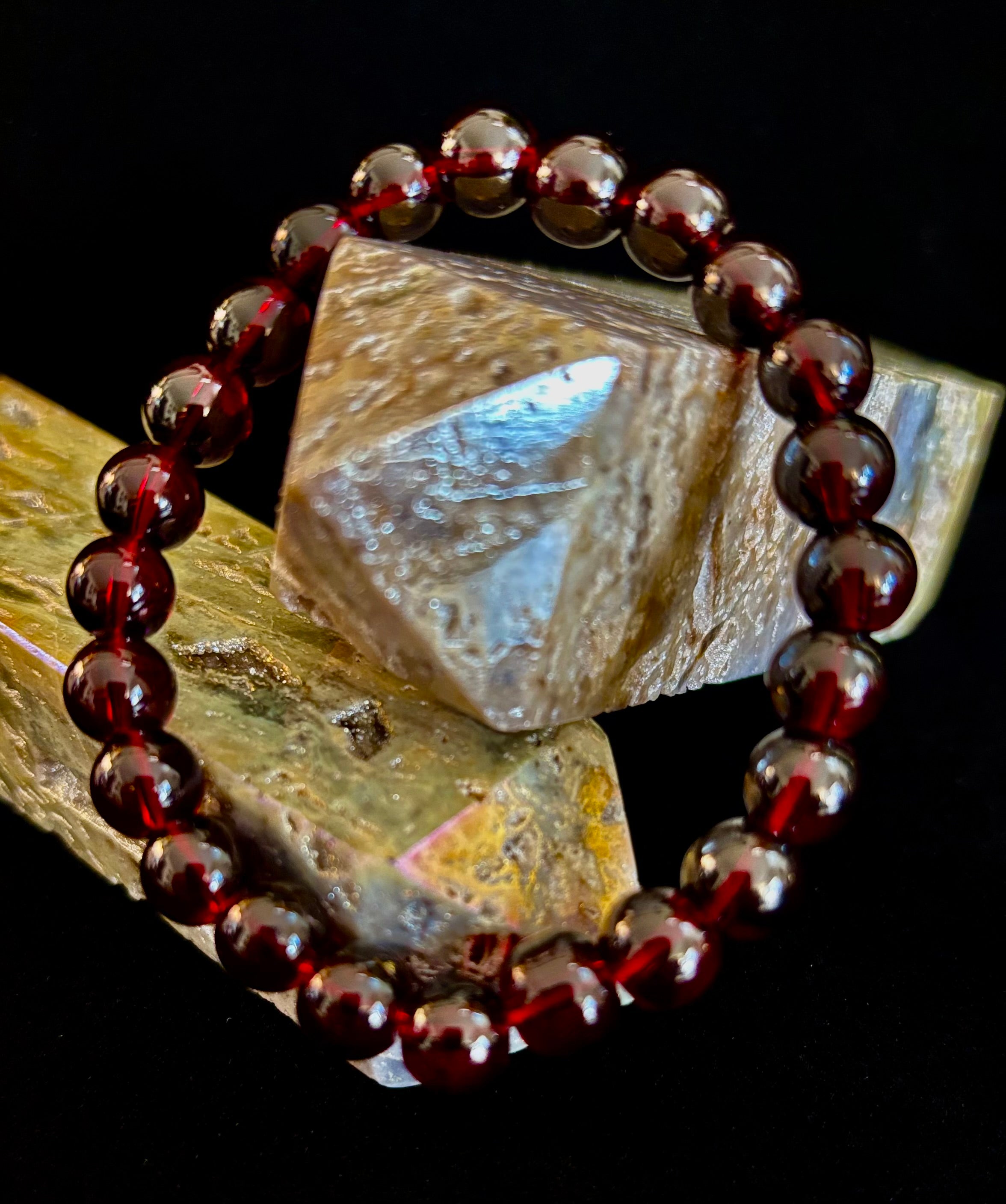 Garnet Wishing Bracelet – 8mm Beads for Passion, Protection & Manifestation | | Wiccan Center