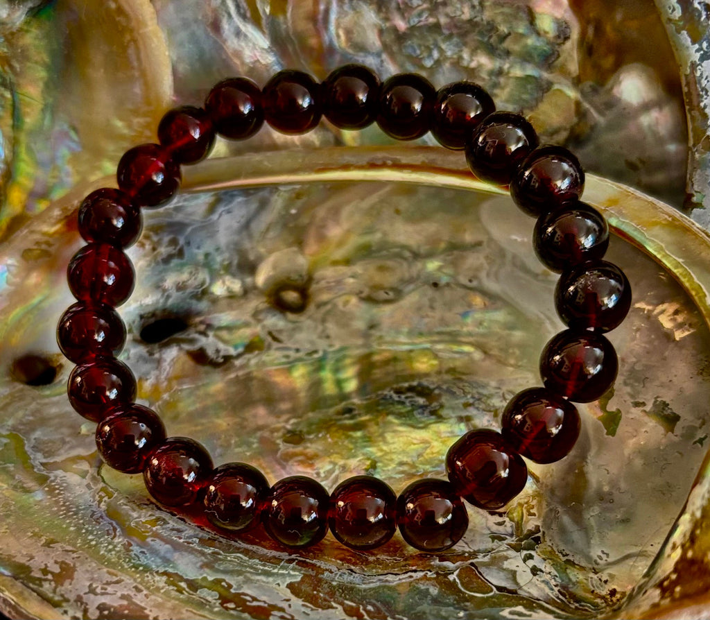 Garnet Wishing Bracelet – 8mm Beads for Passion, Protection & Manifestation | | Wiccan Center