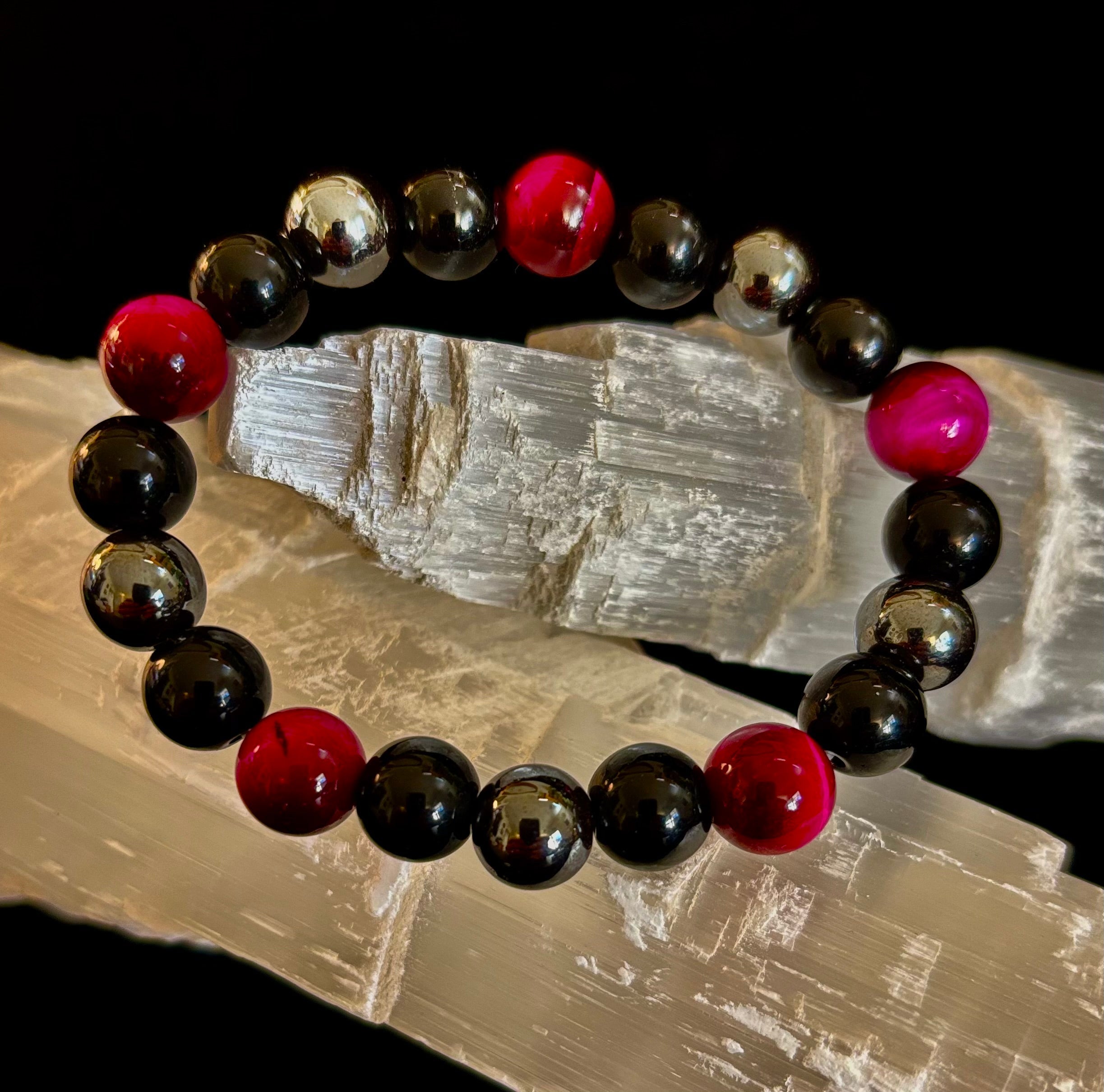 Protection Energy Bracelets – Red, Green, and Tiger Eye Options | | Wiccan Center