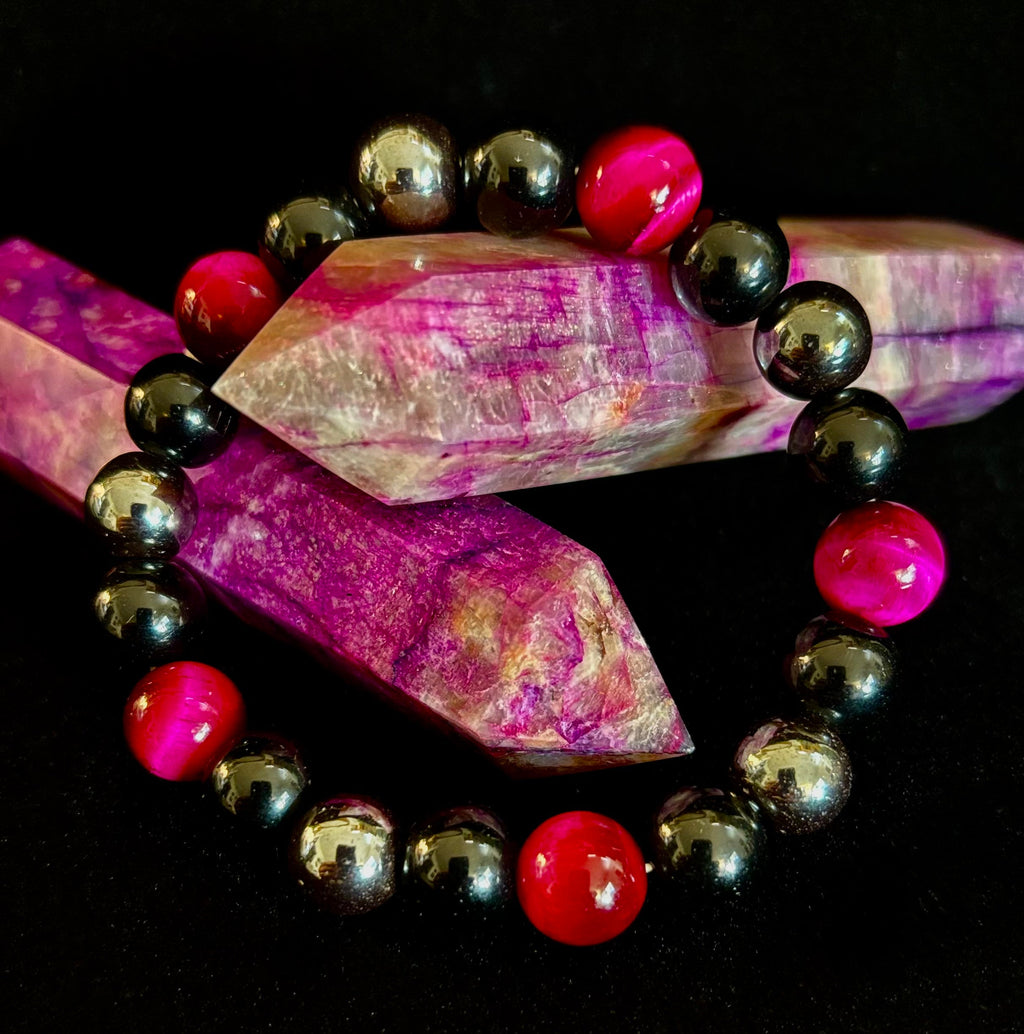 Protection Energy Bracelets – Red, Green, and Tiger Eye Options | | Wiccan Center