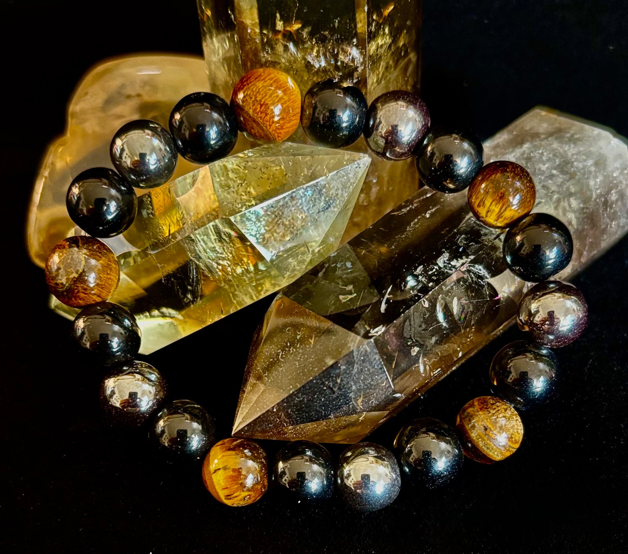 Protection Energy Bracelets – Red, Green, and Tiger Eye Options | | Wiccan Center