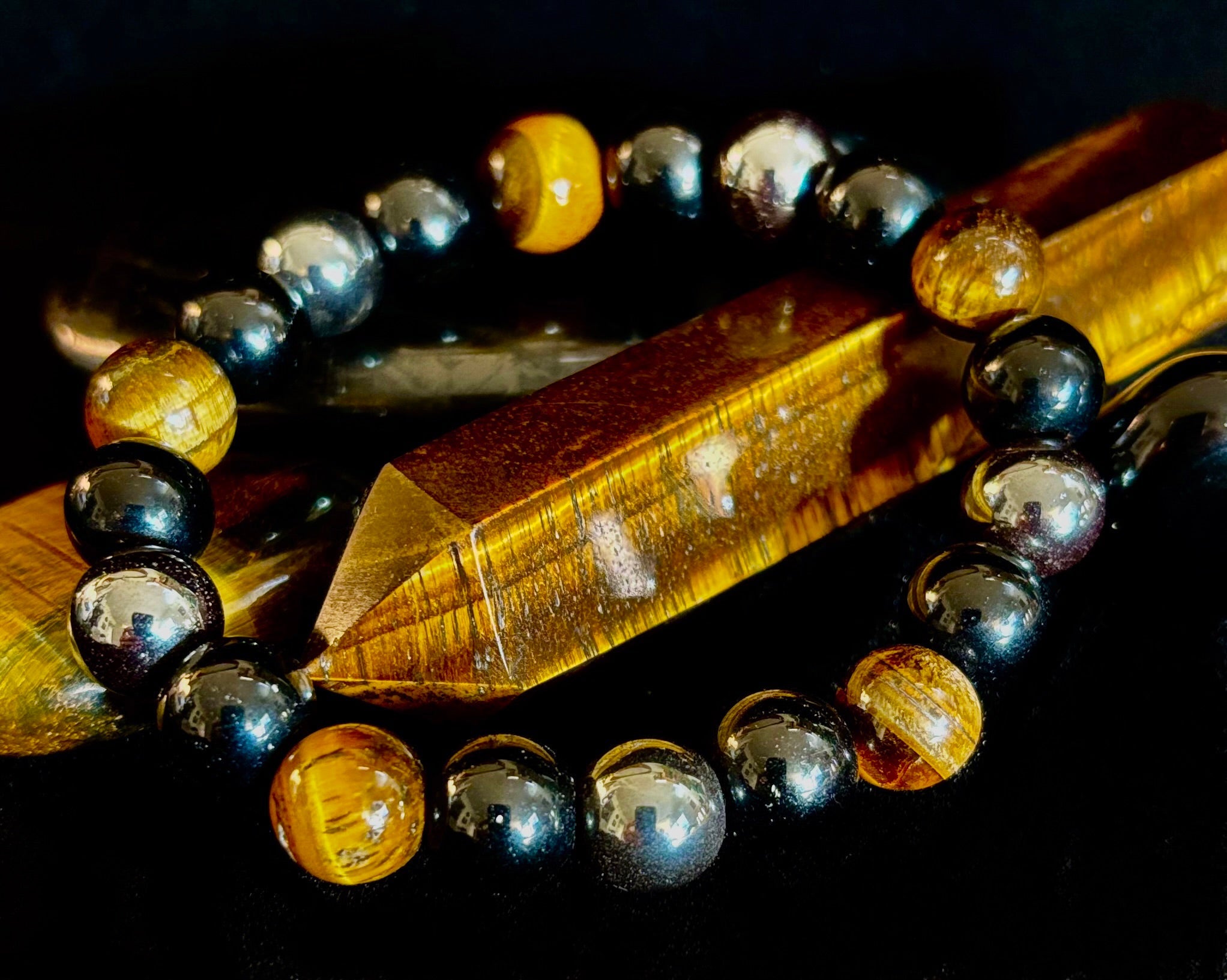 Protection Energy Bracelets – Red, Green, and Tiger Eye Options | | Wiccan Center