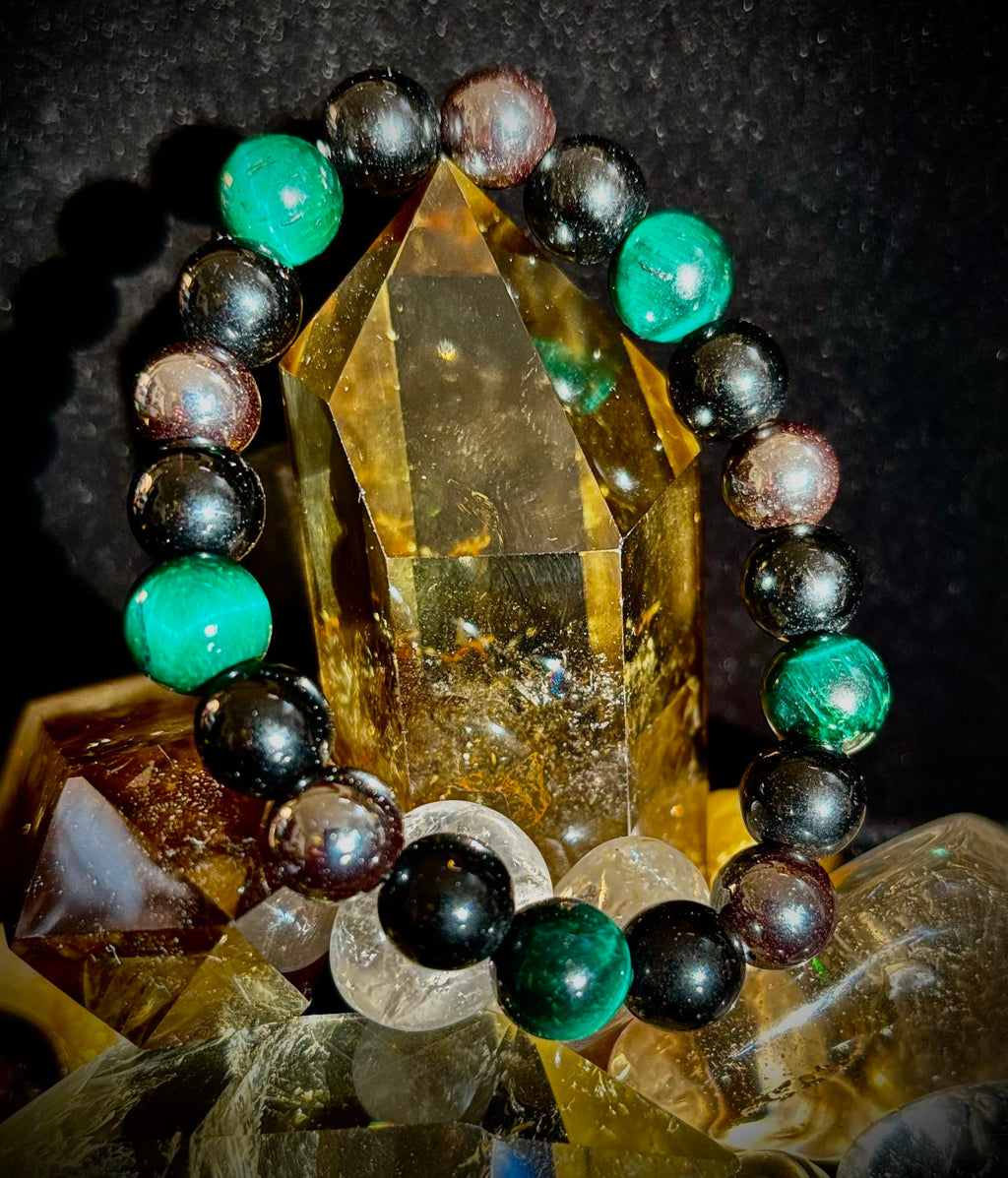 Protection Energy Bracelets – Red, Green, and Tiger Eye Options | | Wiccan Center