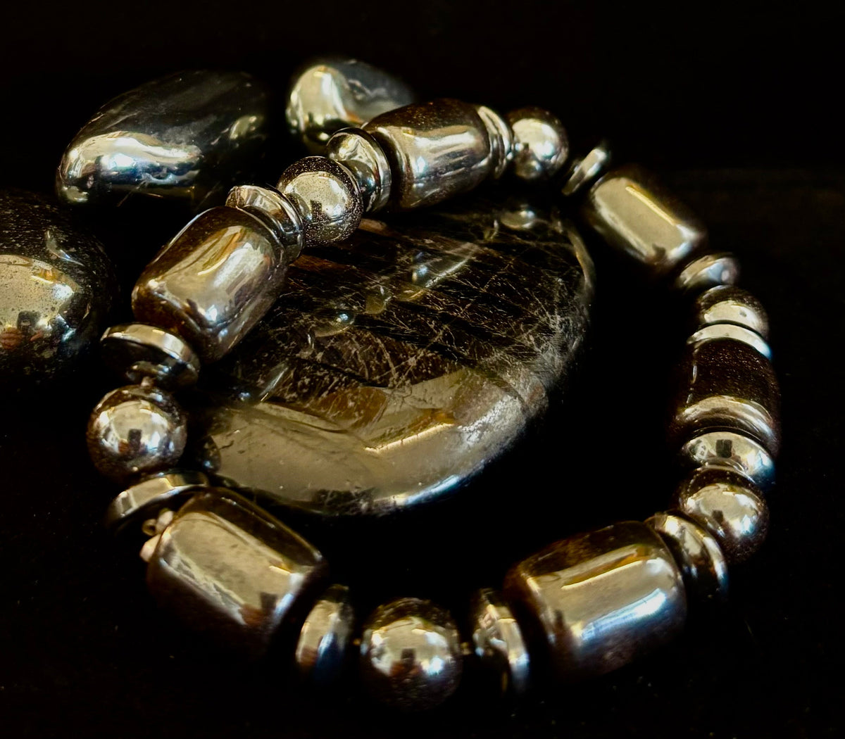 Power Play Bracelet | Geometric Healing Stone for Strength & Style (Large Wrists) | | Wiccan Center