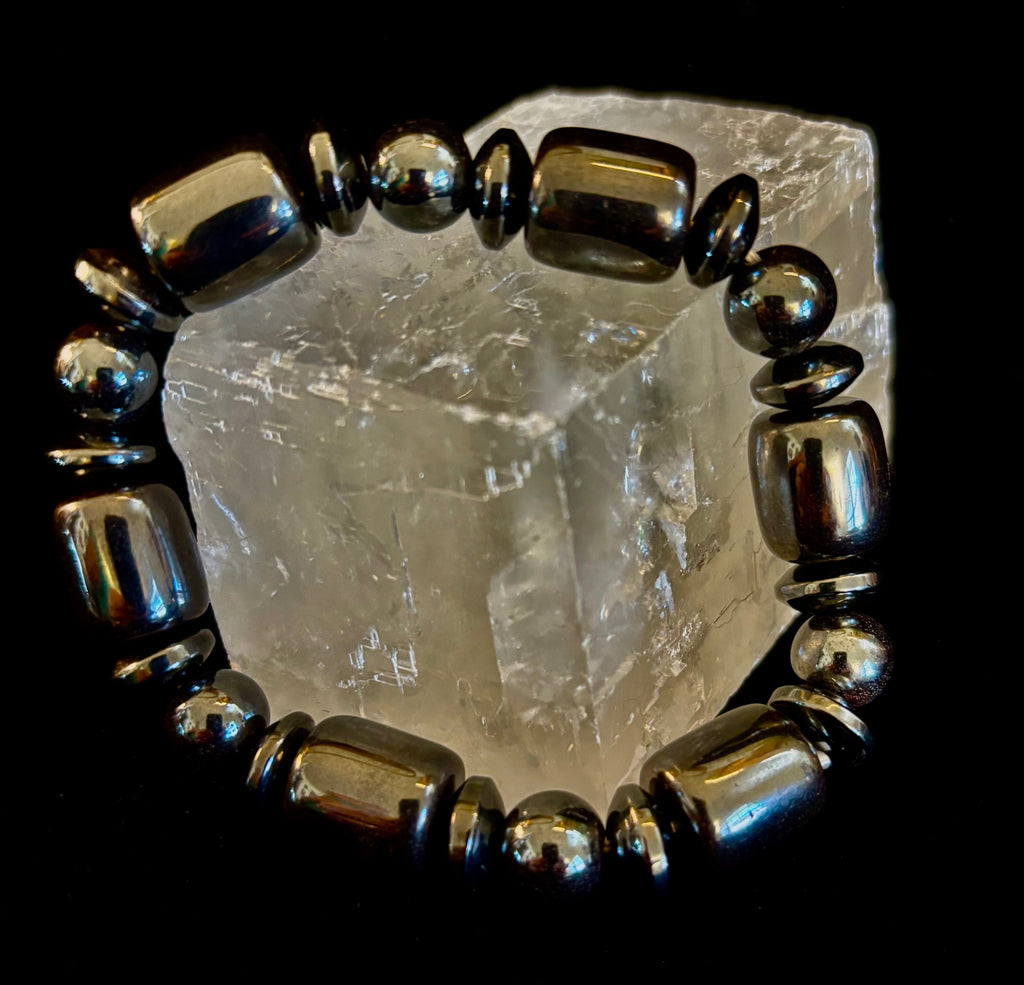 Power Play Bracelet | Geometric Healing Stone for Strength & Style (Large Wrists) | | Wiccan Center