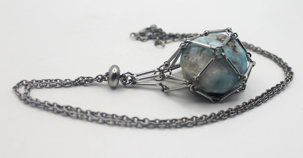 Metal Crystal Cage Necklace | | Wiccan Center