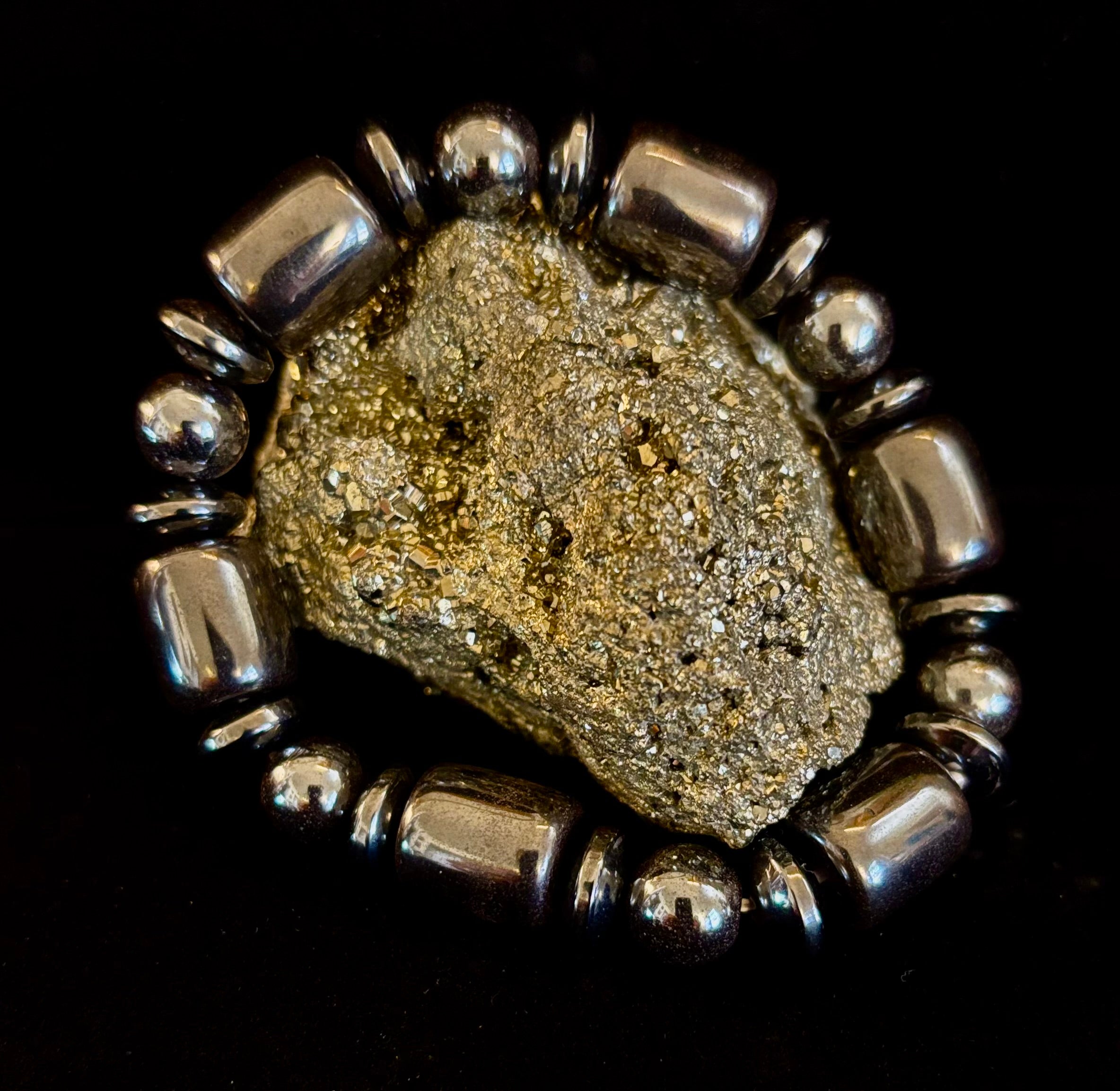 Power Play Bracelet | Geometric Healing Stone for Strength & Style (Large Wrists) | | Wiccan Center