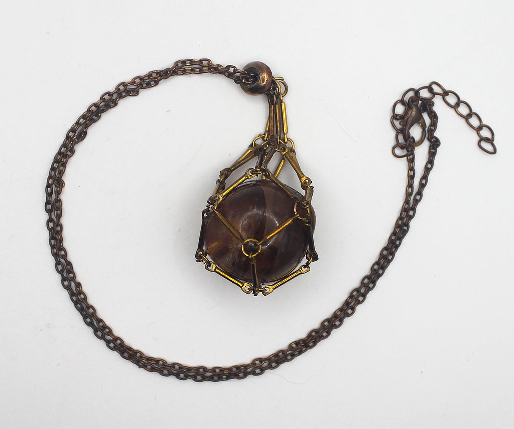 Metal Crystal Cage Necklace | | Wiccan Center