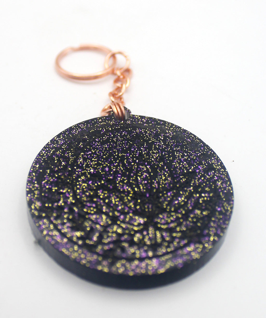 Resin Moon and Crystals Keychain | | Wiccan Center