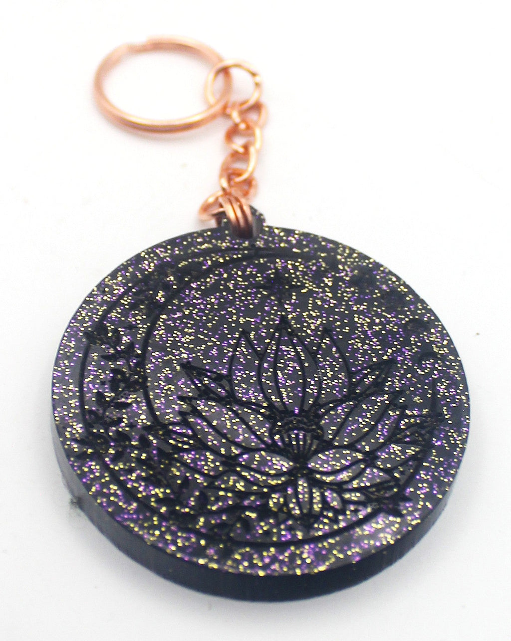 Resin Moon and Crystals Keychain | | Wiccan Center