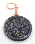 Resin Moon and Crystals Keychain | | Wiccan Center