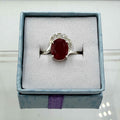 Sterling Silver Wave Ruby Ring - Size 9 - Passionate, Vital & Empowering | Rings | Wiccan Center