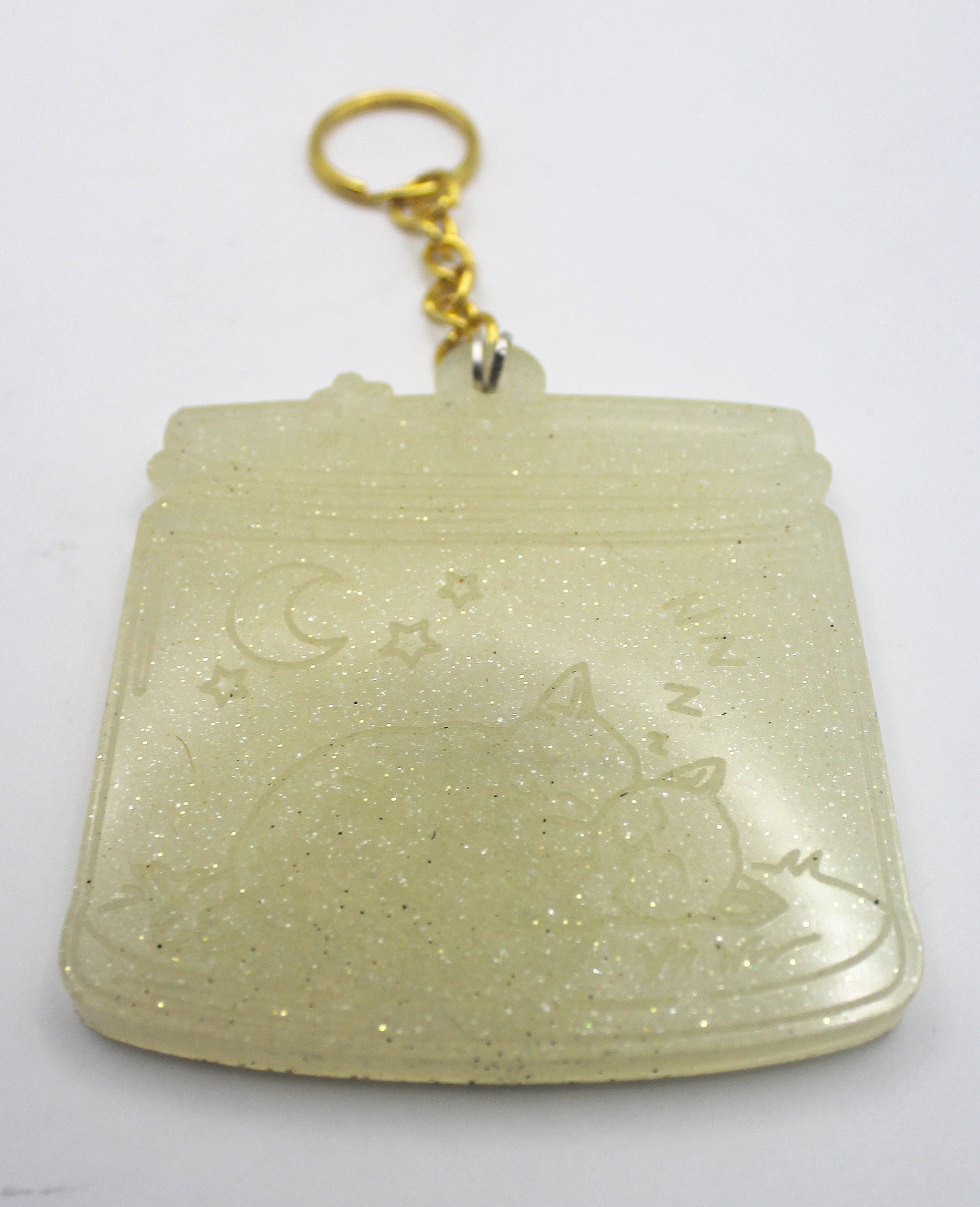 Resin Sleeping Cats Jar Keychain | | Wiccan Center