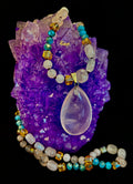Blush Glow Harmony Necklace | Elegant Beaded Statement Jewelry | | Wiccan Center