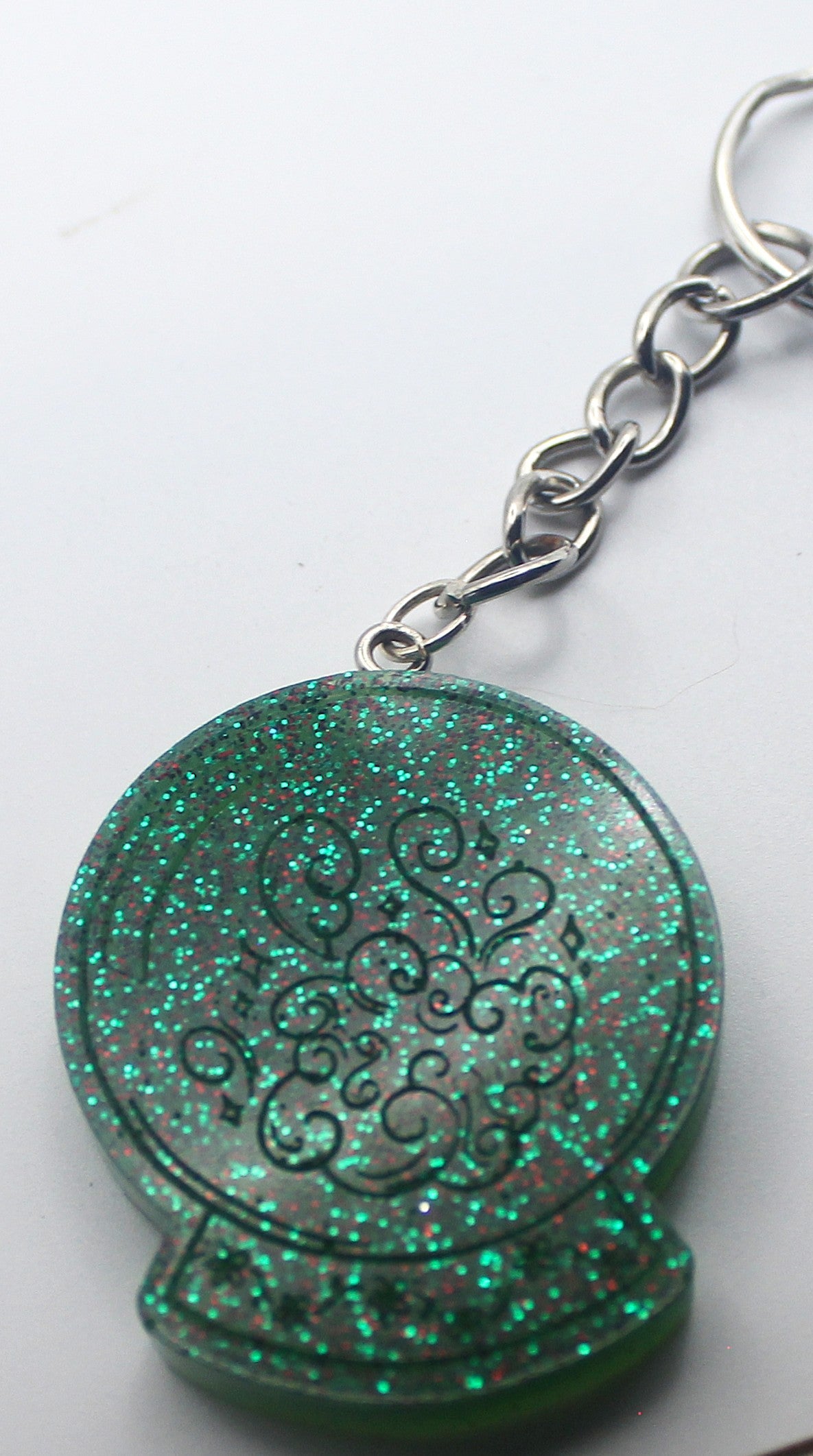 Resin Crystal Ball Keychain | | Wiccan Center