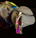 Prismatic Energy Pendant Necklace | Colorful Crystal Branch Design on Leather Cord | | Wiccan Center