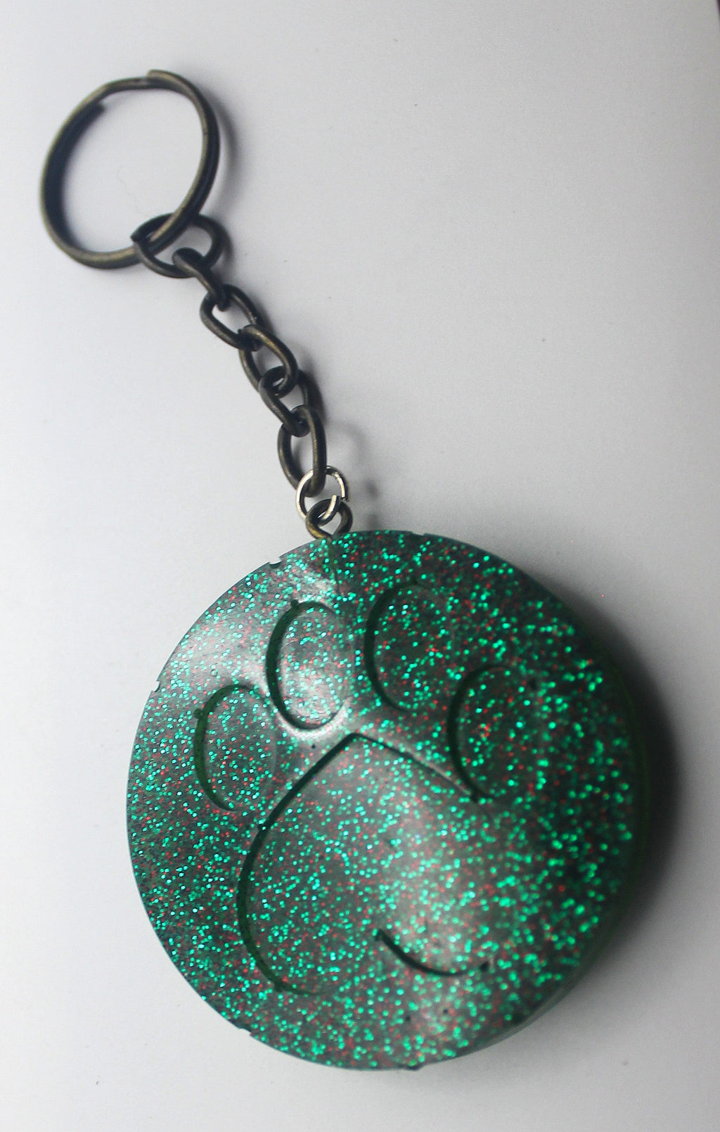 Resin Pawprint Keychain | | Wiccan Center