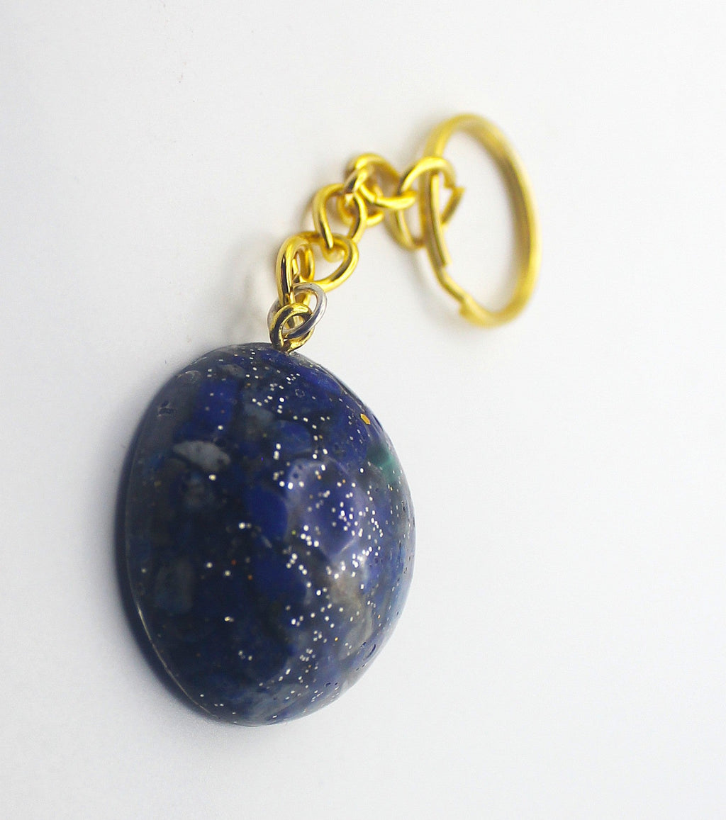 Resin Lapis Lazuli Chip Keychain | | Wiccan Center