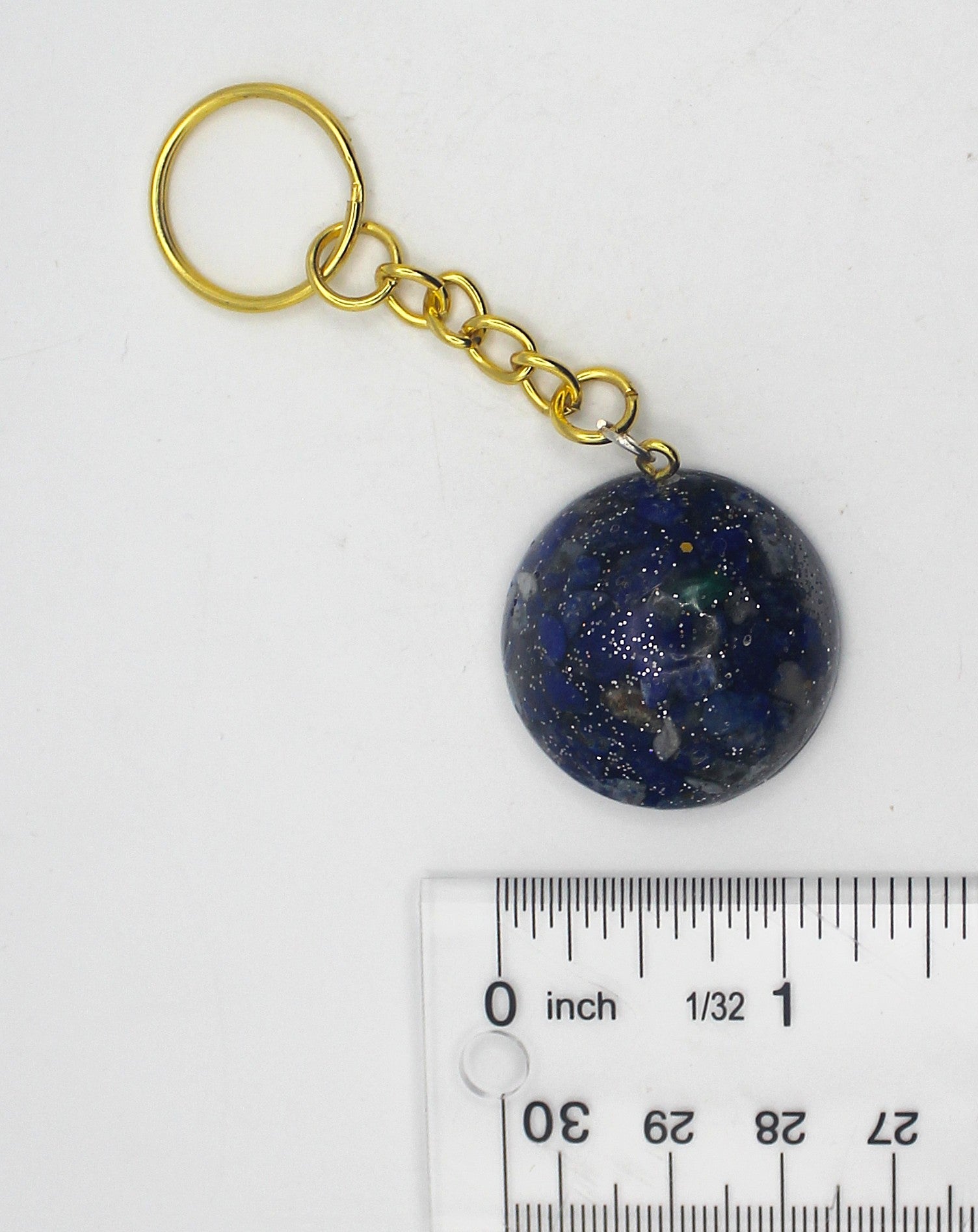 Resin Lapis Lazuli Chip Keychain | | Wiccan Center