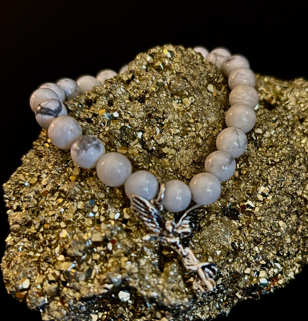 7 Wonders Natural Stone Charm Bracelet Collection | 8mm Healing Gemstone Beads with Silver Charms (Small–Medium Wrists) | | Wiccan Center