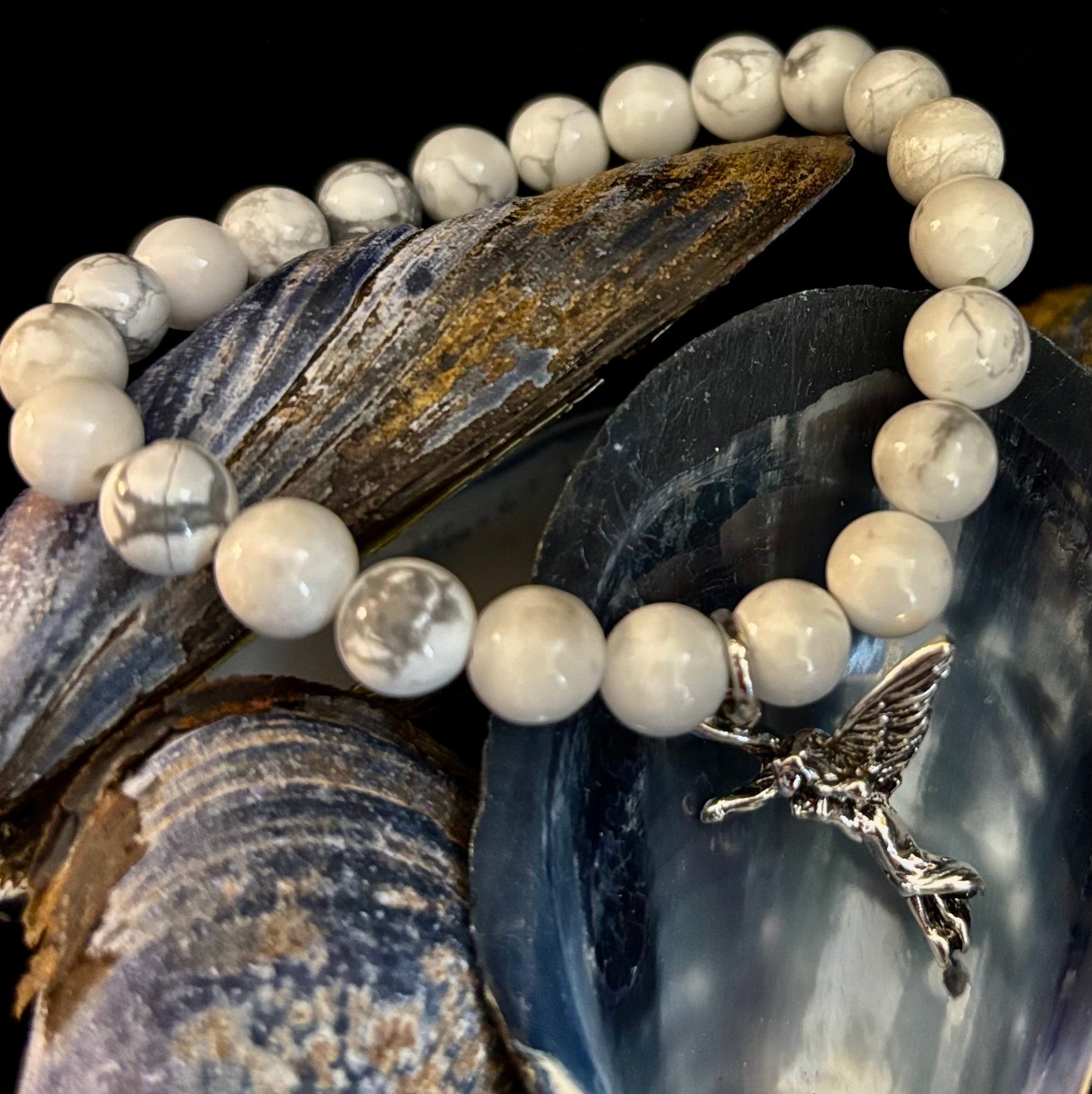 7 Wonders Natural Stone Charm Bracelet Collection | 8mm Healing Gemstone Beads with Silver Charms (Small–Medium Wrists) | | Wiccan Center
