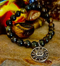 7 Wonders Natural Stone Charm Bracelet Collection | 8mm Healing Gemstone Beads with Silver Charms (Small–Medium Wrists) | | Wiccan Center