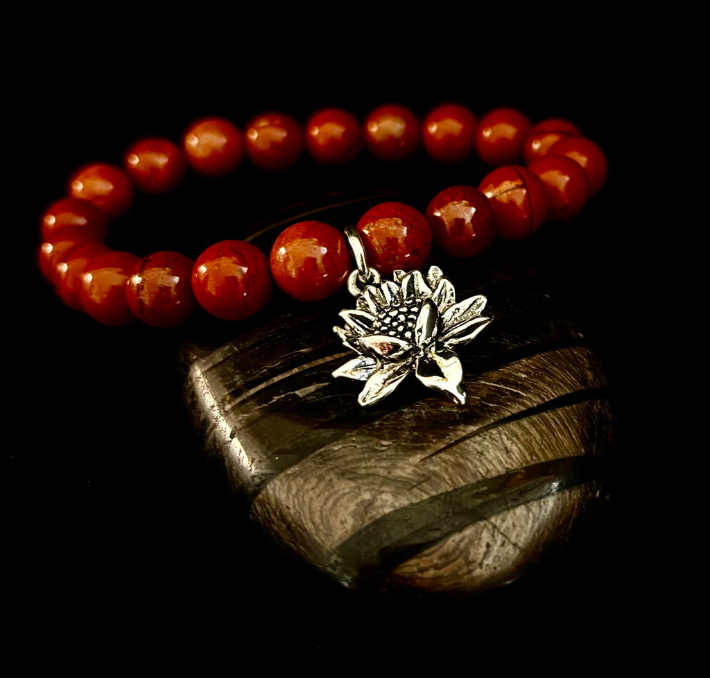 7 Wonders Natural Stone Charm Bracelet Collection | 8mm Healing Gemstone Beads with Silver Charms (Small–Medium Wrists) | | Wiccan Center