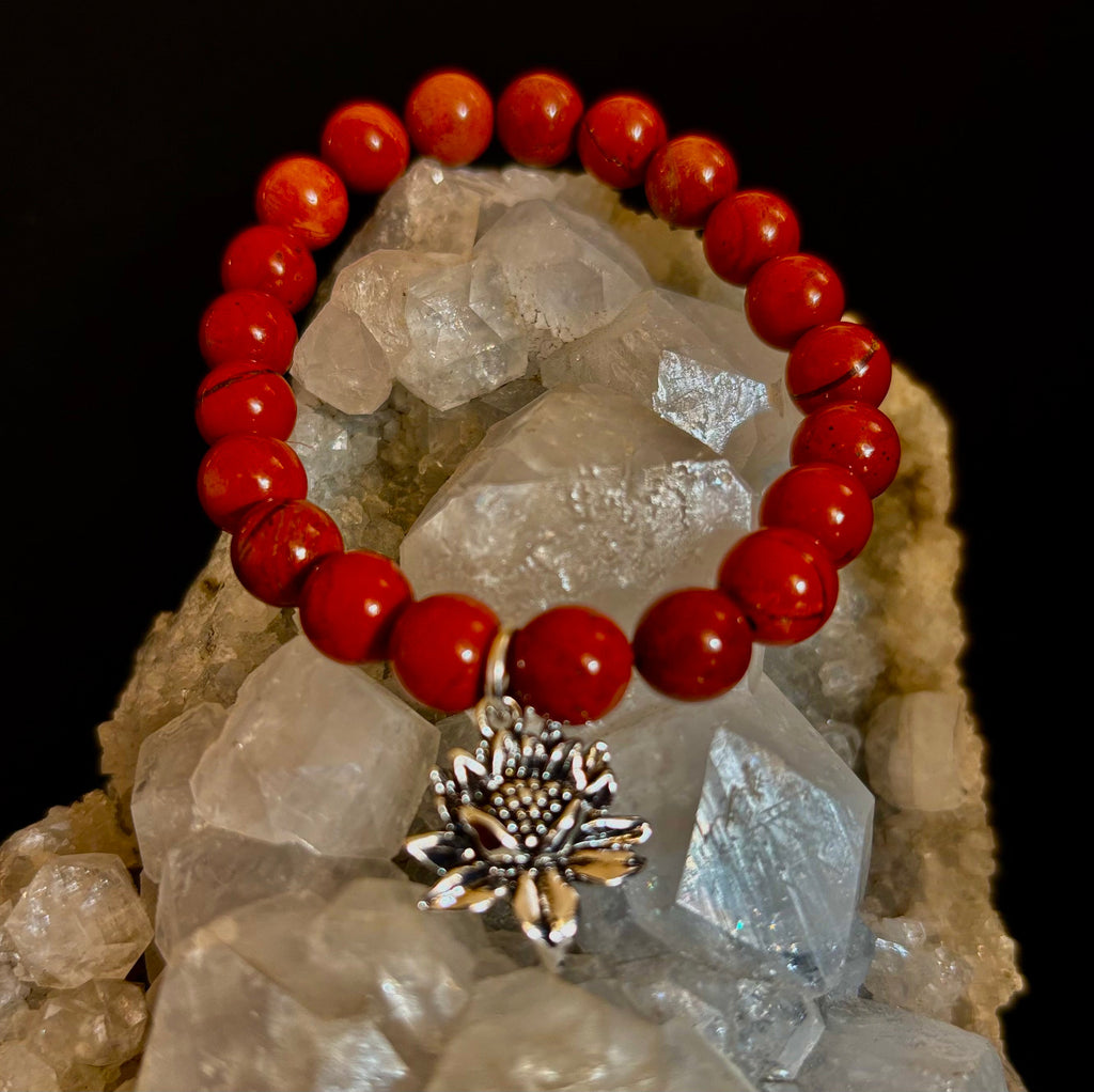 7 Wonders Natural Stone Charm Bracelet Collection | 8mm Healing Gemstone Beads with Silver Charms (Small–Medium Wrists) | | Wiccan Center