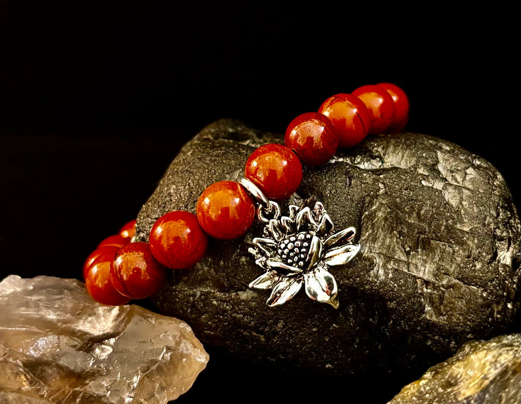 7 Wonders Natural Stone Charm Bracelet Collection | 8mm Healing Gemstone Beads with Silver Charms (Small–Medium Wrists) | | Wiccan Center