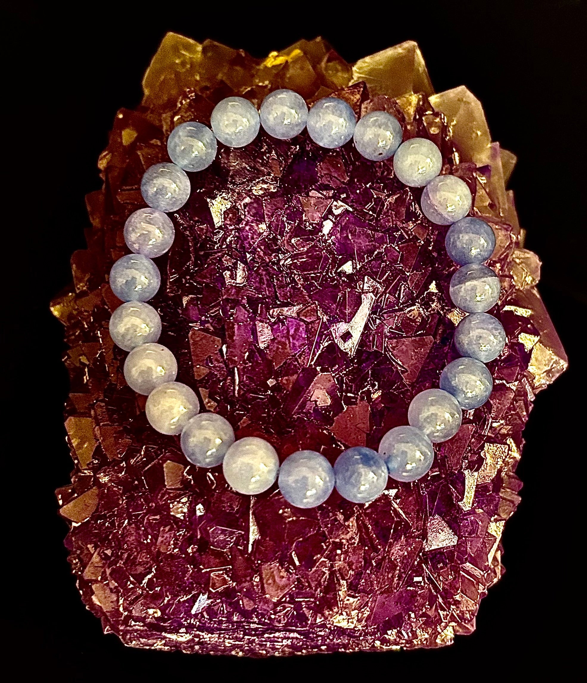 Celestine Serenity Bracelet | Handcrafted Energy Beads for Peace & Spiritual Connection | | Wiccan Center
