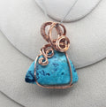 Raw Copper Chrysocolla Pendant Necklace | | Wiccan Center
