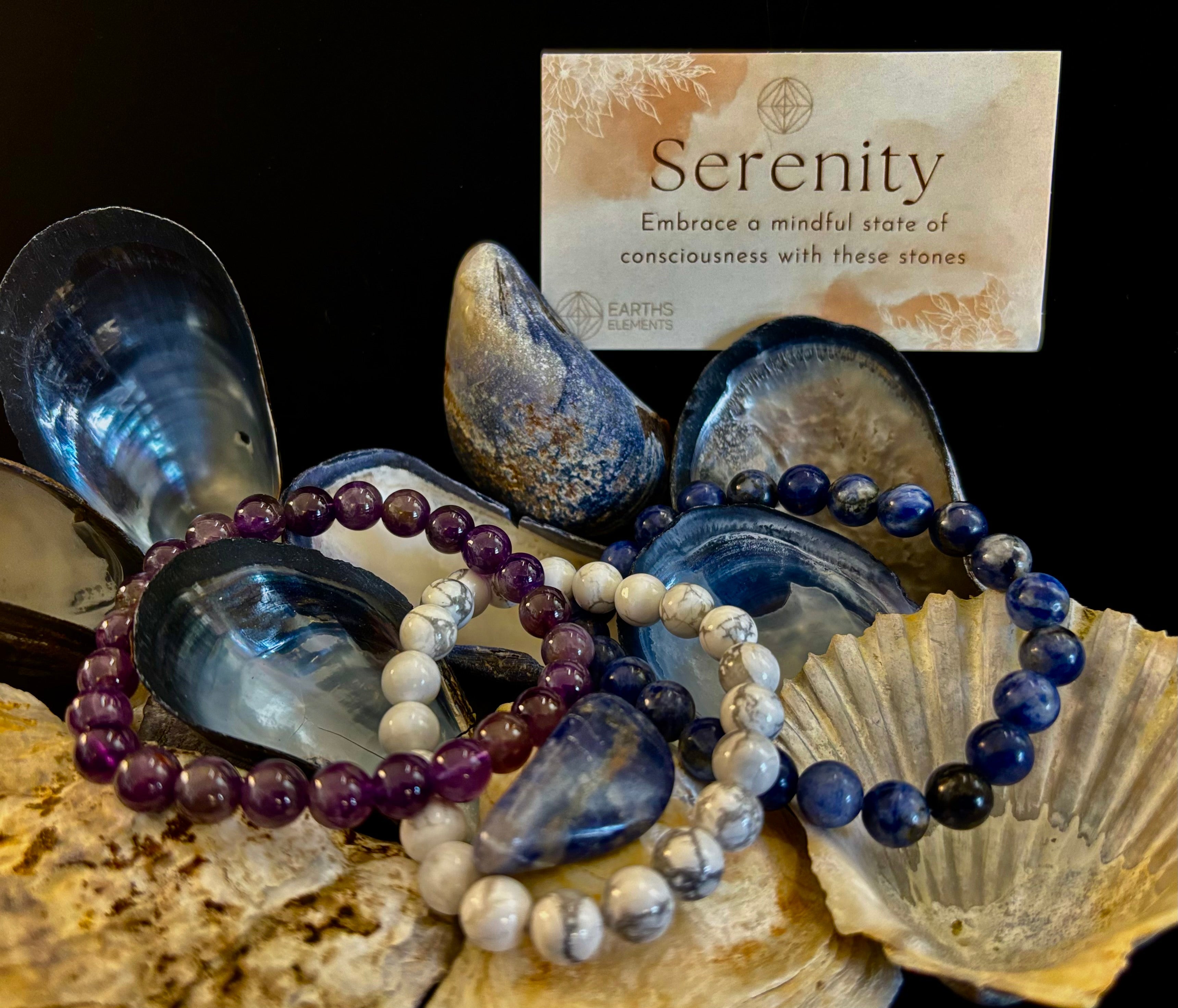 Intentions Bracelet Set – Serenity (Amethyst, Sodalite & Howlite) | | Wiccan Center