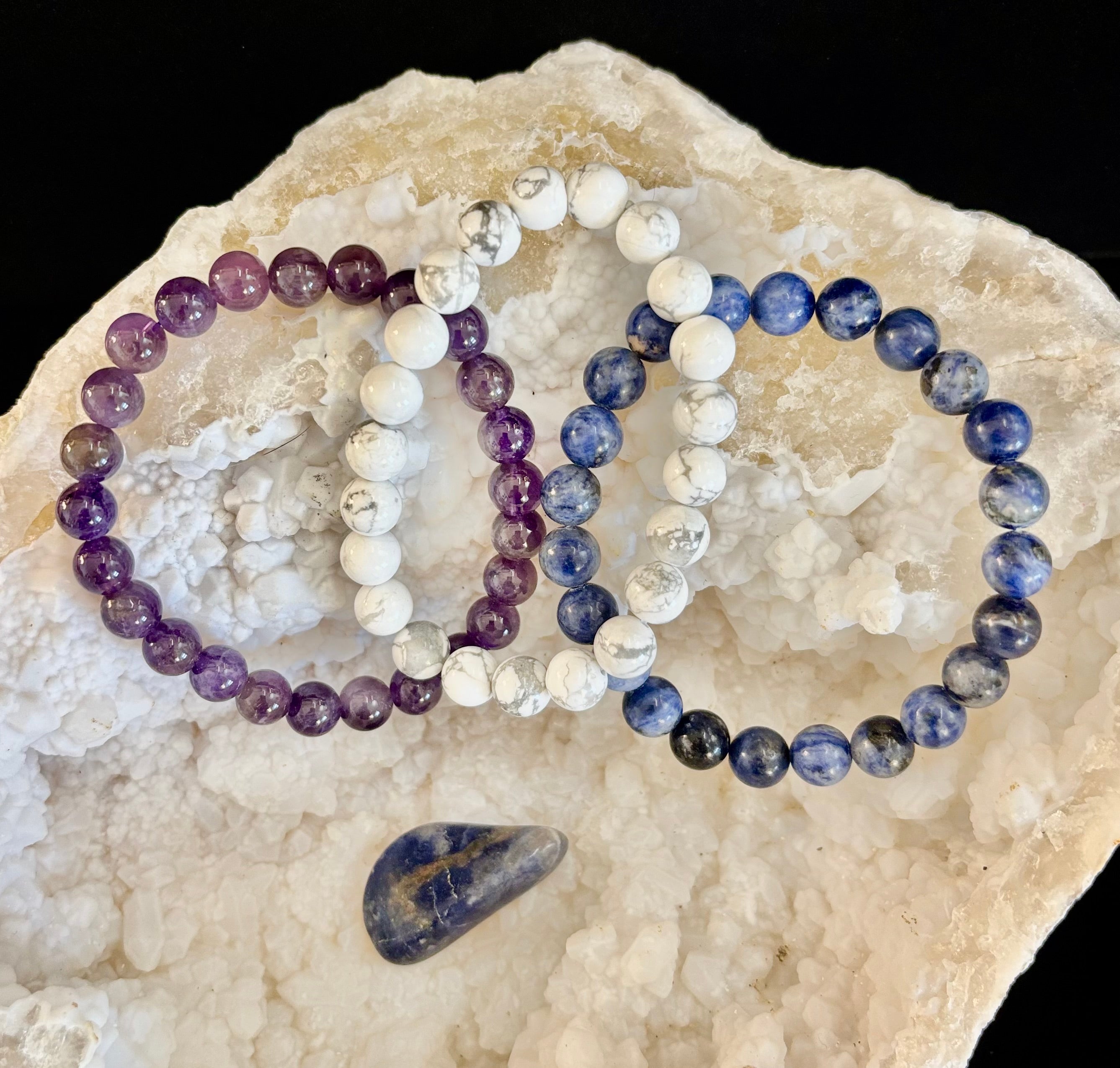 Intentions Bracelet Set – Serenity (Amethyst, Sodalite & Howlite) | | Wiccan Center
