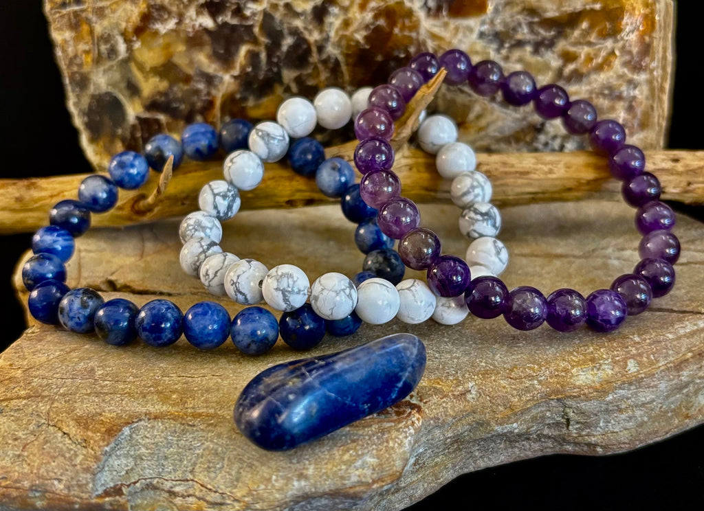 Intentions Bracelet Set – Serenity (Amethyst, Sodalite & Howlite) | | Wiccan Center