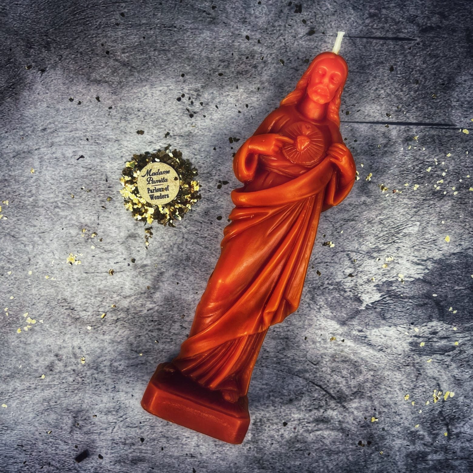 Beeswax Sacred Heart of Jesus Spell Candle - Divine Love & Miracles | Beeswax Candle | Wiccan Center