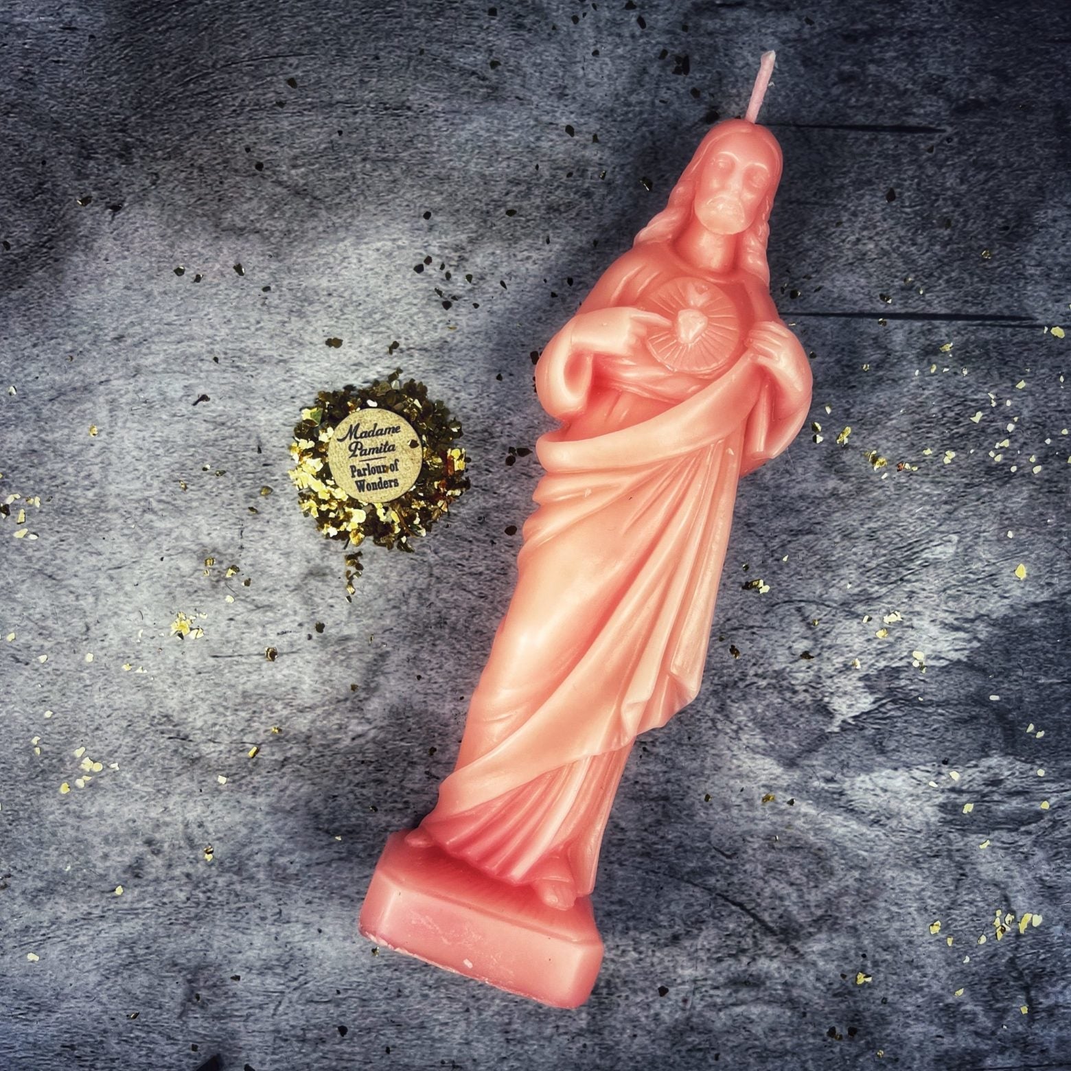 Beeswax Sacred Heart of Jesus Spell Candle - Divine Love & Miracles | Beeswax Candle | Wiccan Center