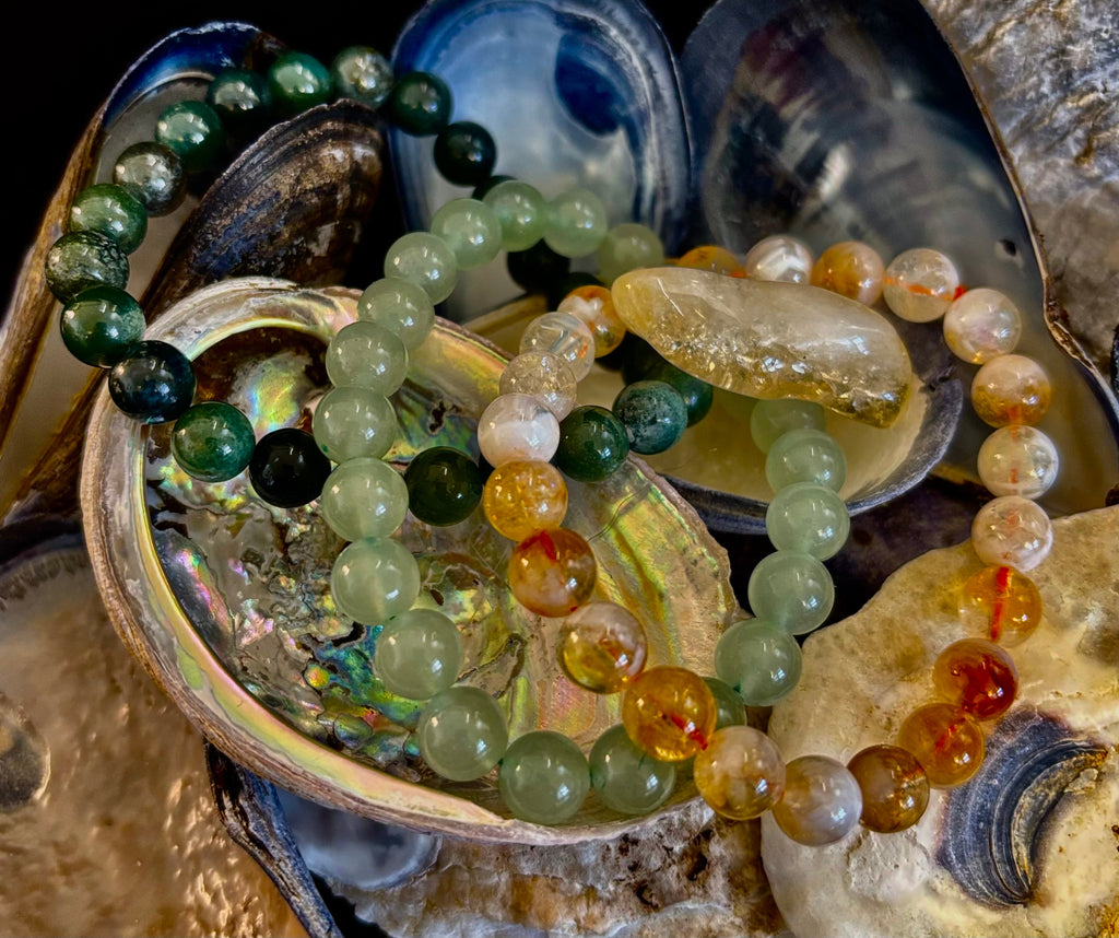 Intentions Bracelet Set – Abundance (Citrine, Green Aventurine & Moss Agate) | | Wiccan Center