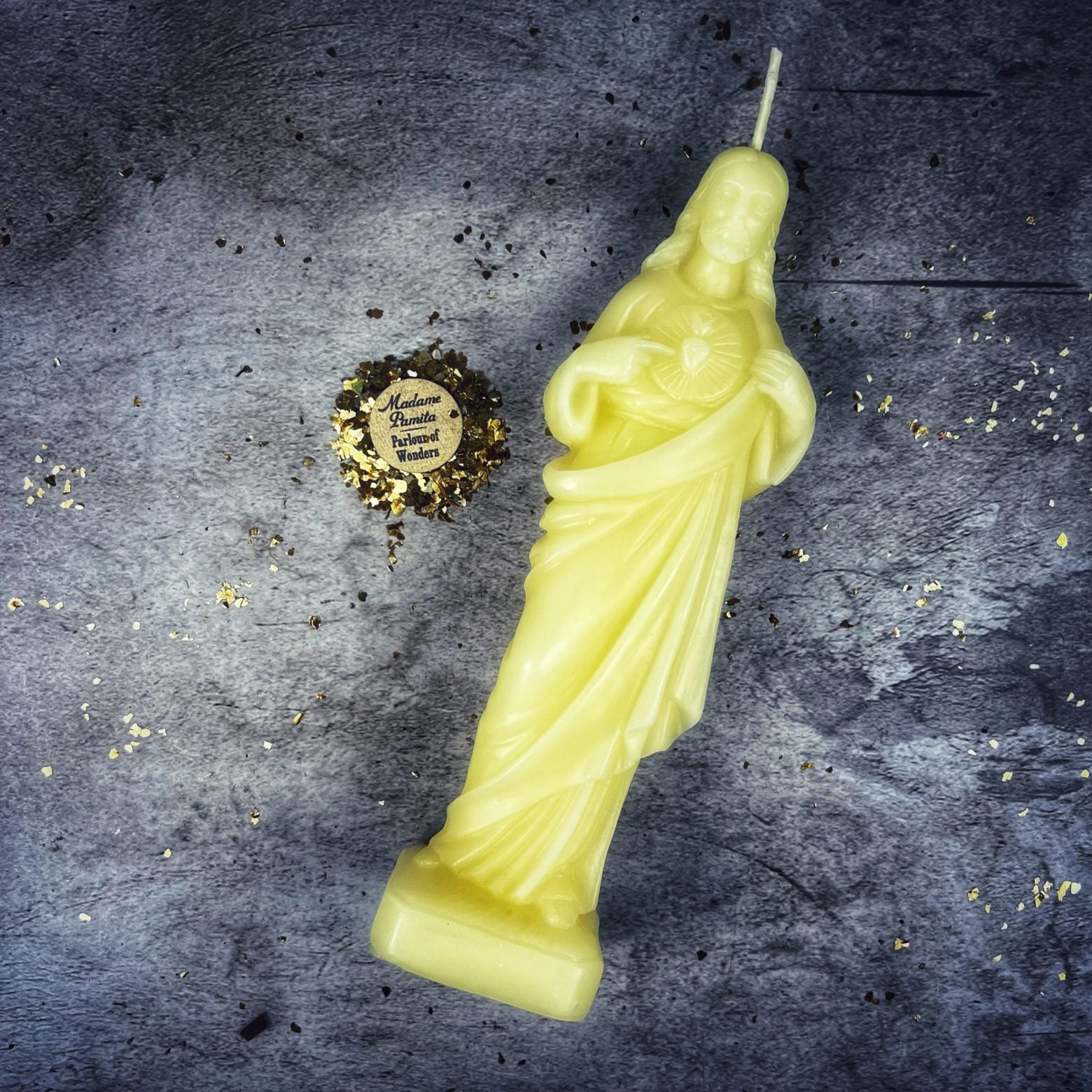 Beeswax Sacred Heart of Jesus Spell Candle - Divine Love & Miracles | Beeswax Candle | Wiccan Center