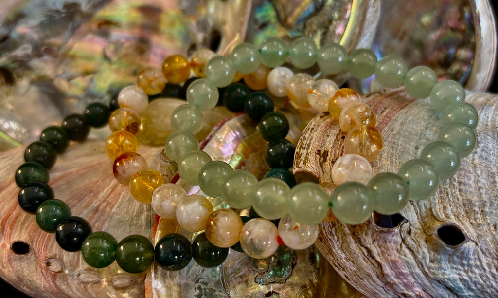 Intentions Bracelet Set – Abundance (Citrine, Green Aventurine & Moss Agate) | | Wiccan Center