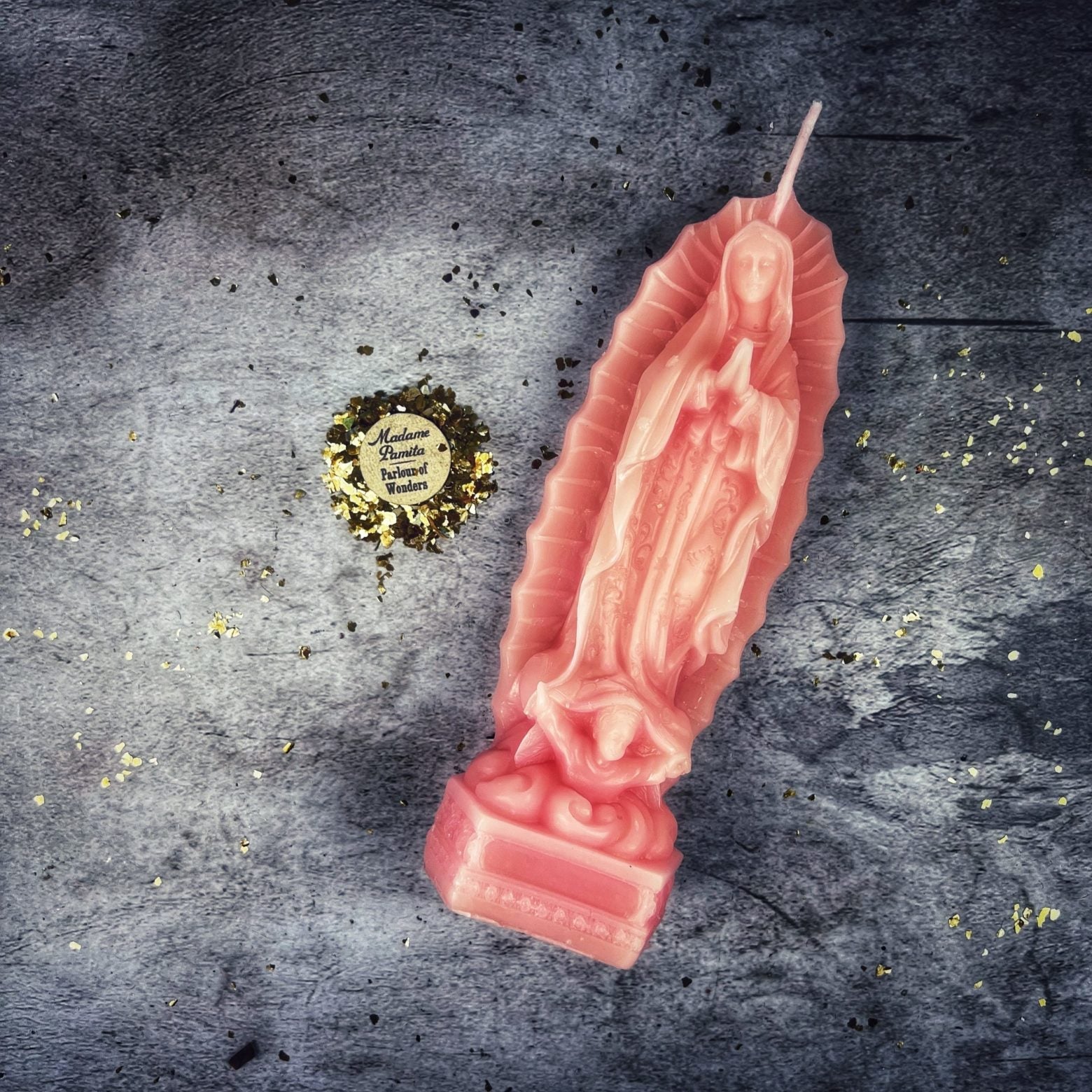 Beeswax Nuestra Señora de Guadalupe Spell Candle - Divine Mother & Miracles | Beeswax Candle | Wiccan Center