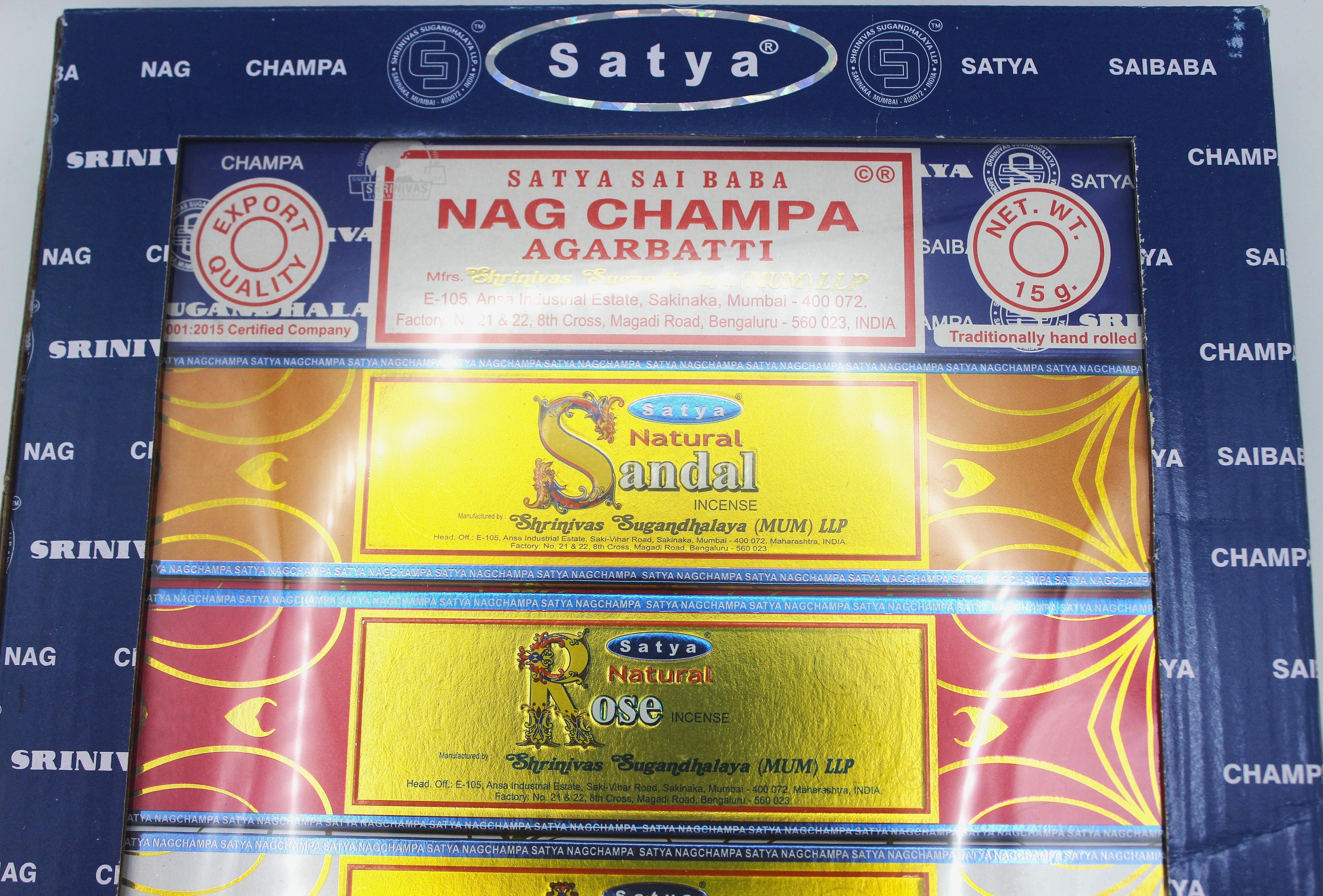 Satya Natural Incense Assortment 7 Pack | | Wiccan Center