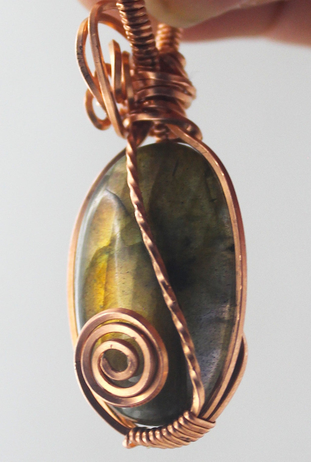 Raw Copper Labradorite Pendant Necklace | | Wiccan Center