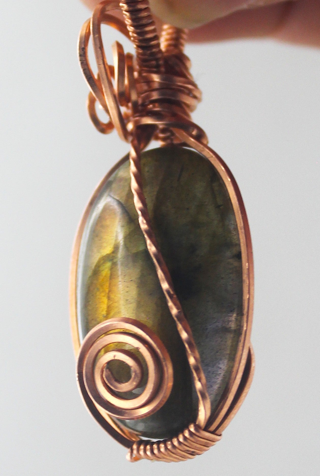 Raw Copper Labradorite Pendant Necklace | | Wiccan Center