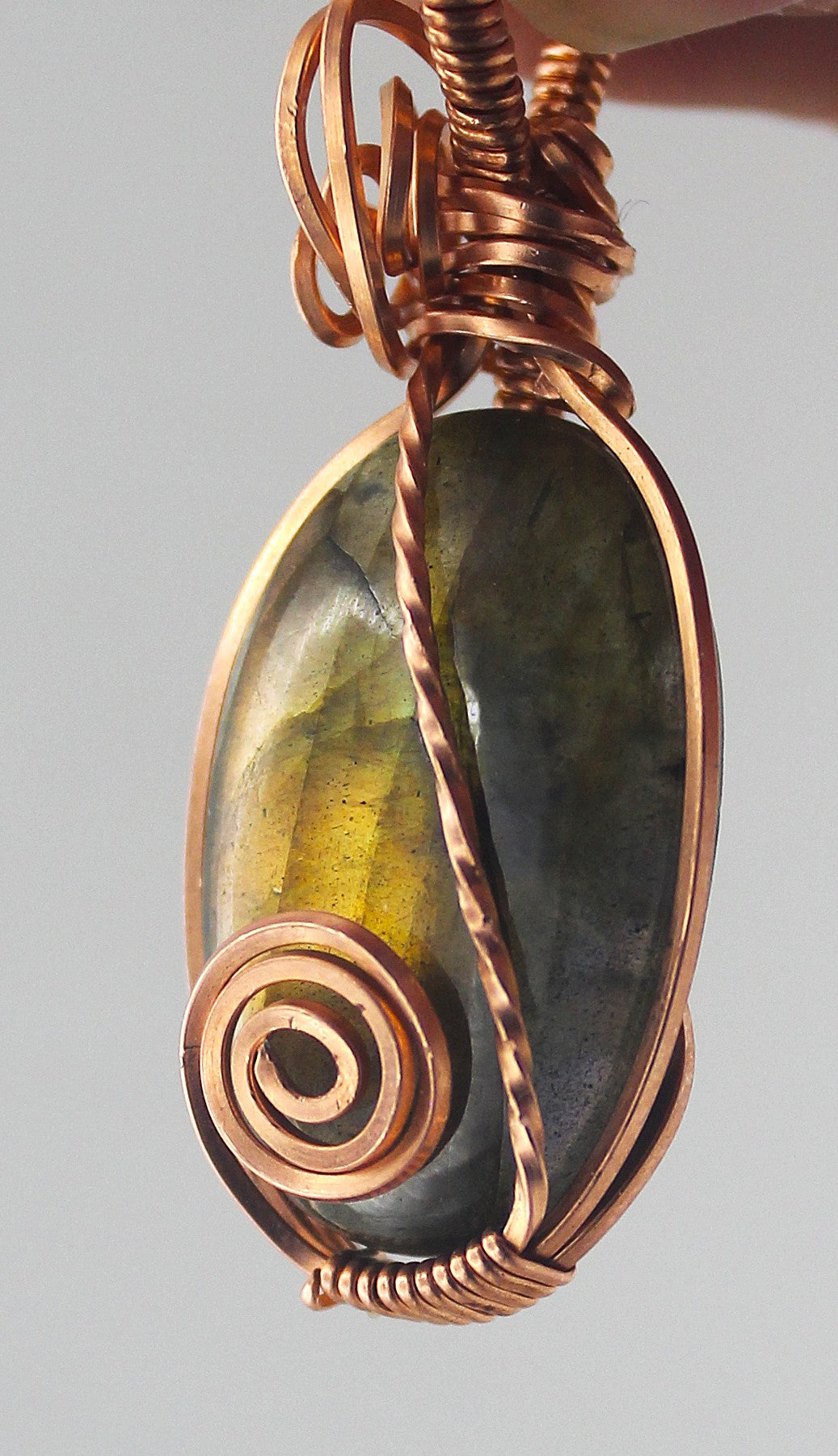 Raw Copper Labradorite Pendant Necklace | | Wiccan Center