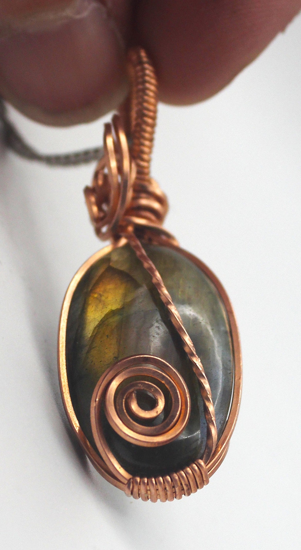 Raw Copper Labradorite Pendant Necklace | | Wiccan Center