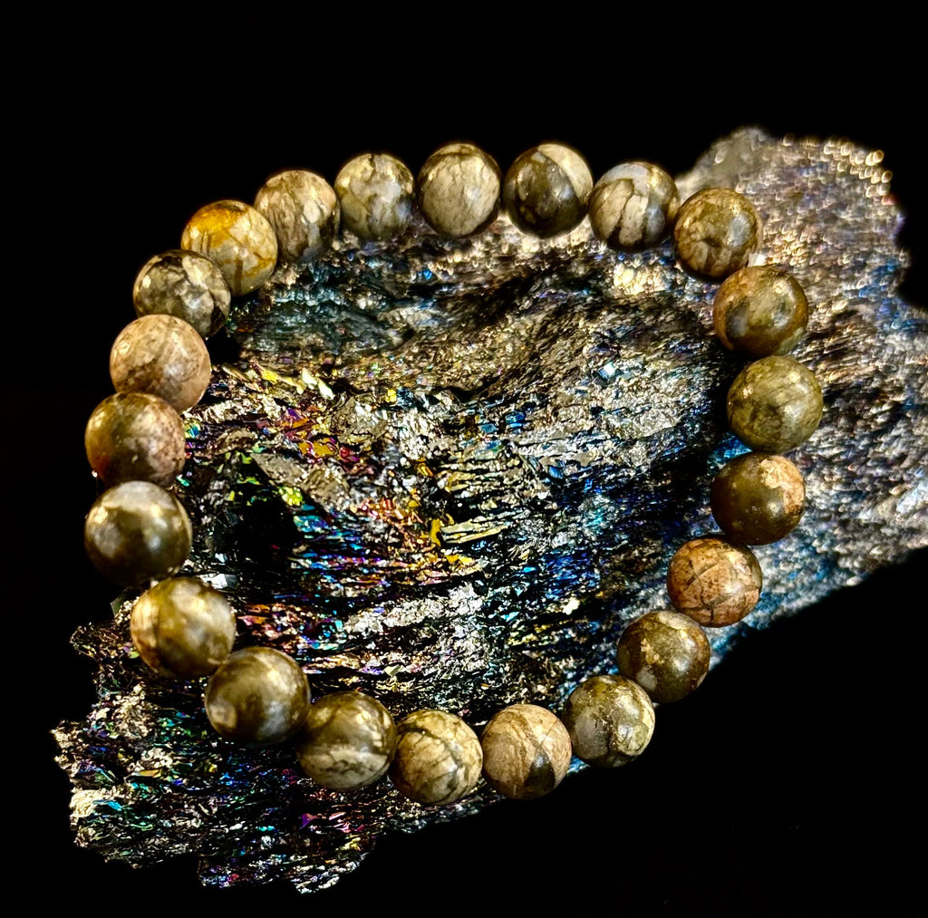 Que Sera Sera Natural Stone Bracelet | 8mm Beads for Small to Medium Wrists | | Wiccan Center