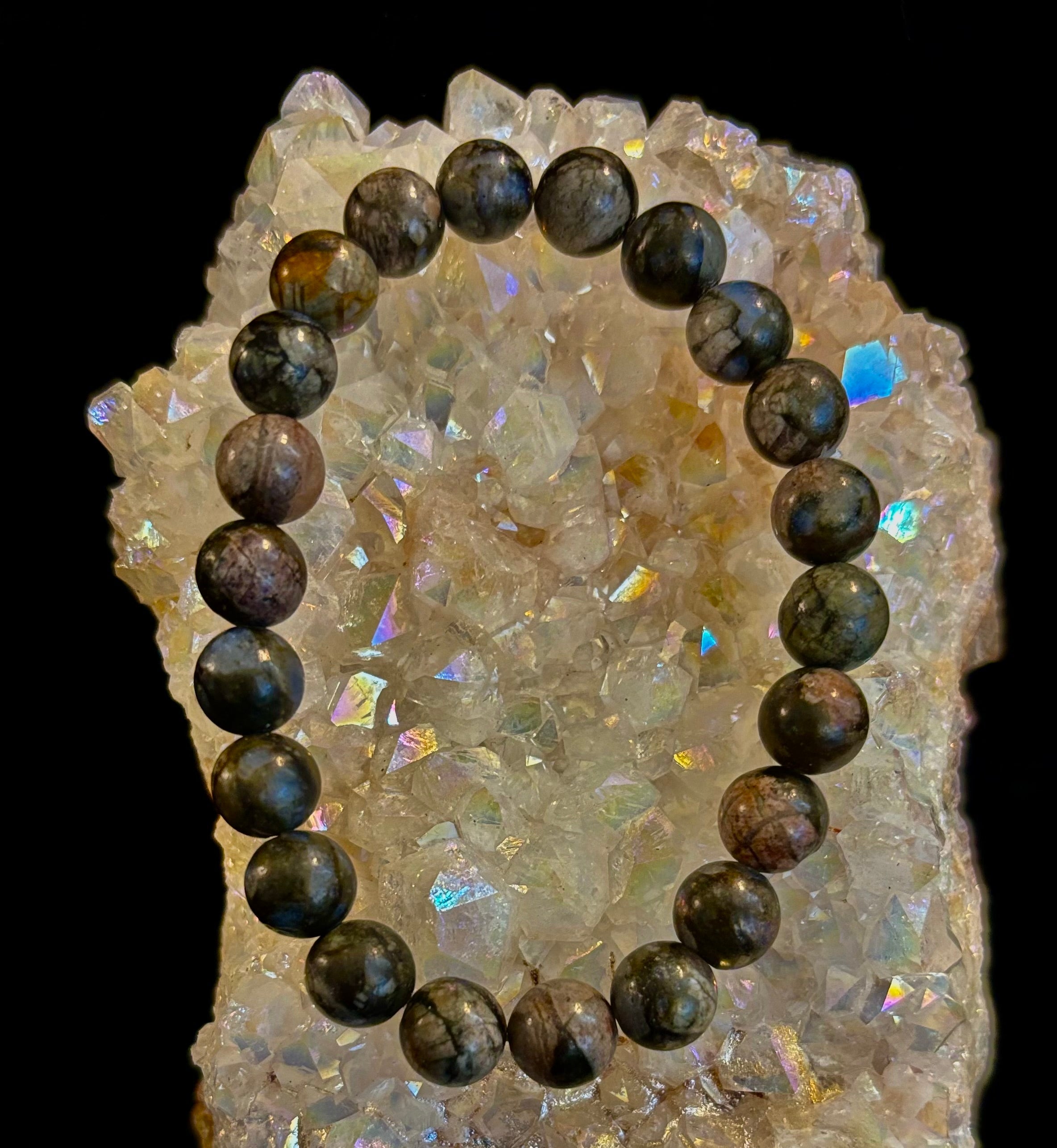 Que Sera Sera Natural Stone Bracelet | 8mm Beads for Small to Medium Wrists | | Wiccan Center