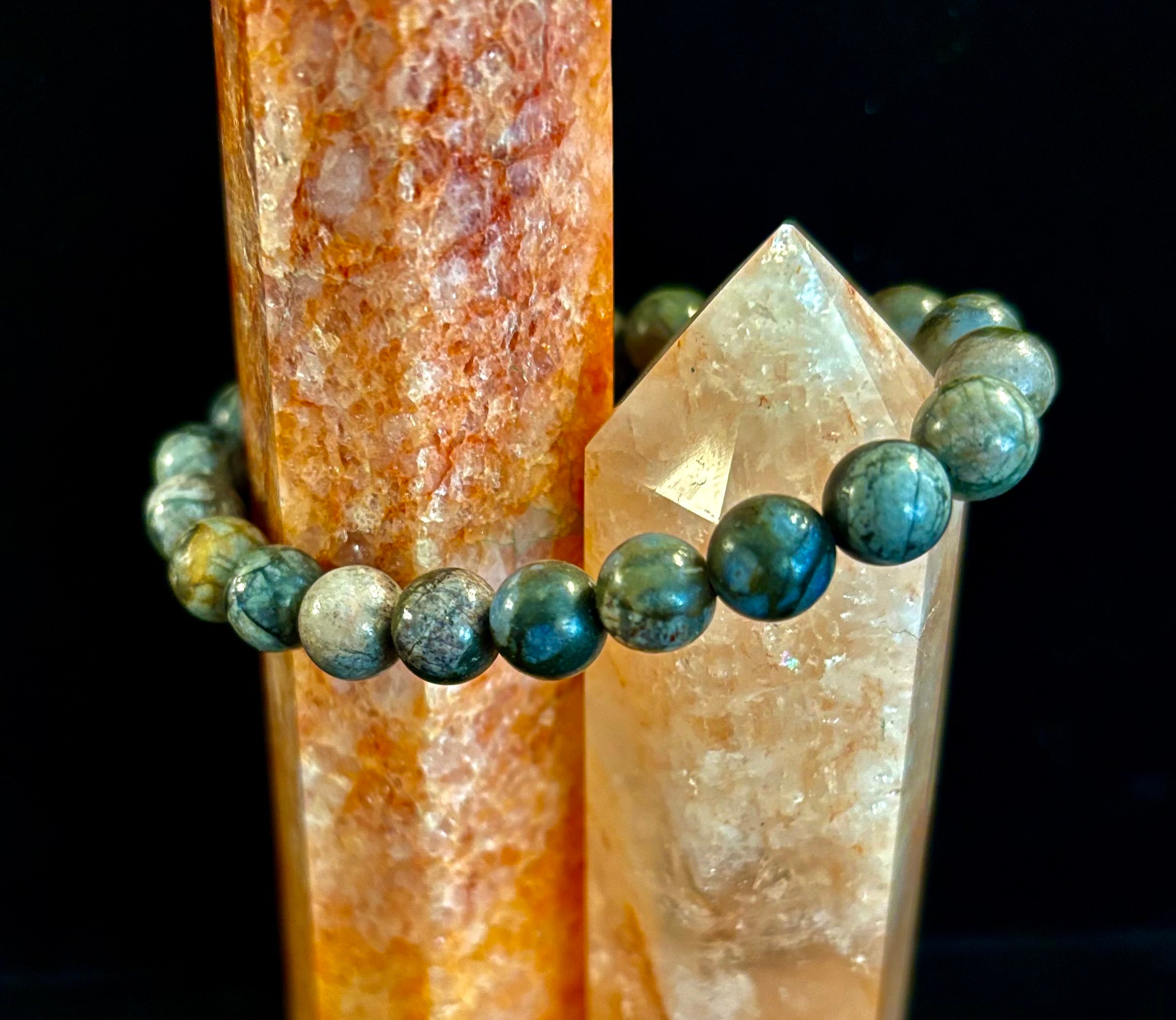 Que Sera Sera Natural Stone Bracelet | 8mm Beads for Small to Medium Wrists | | Wiccan Center