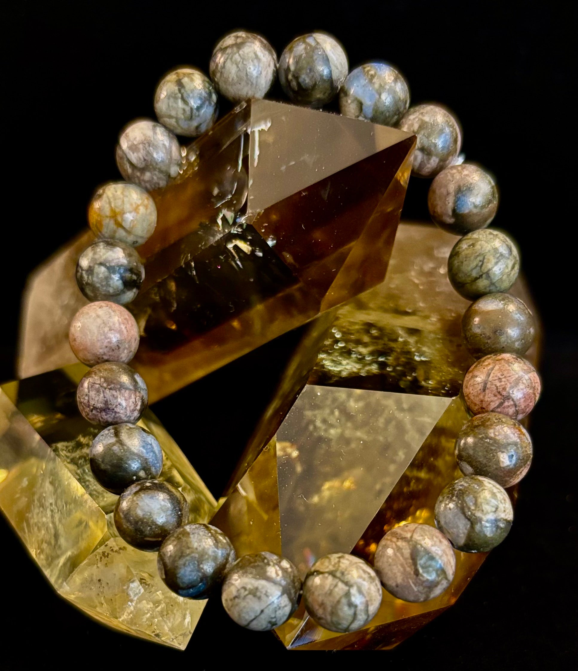 Que Sera Sera Natural Stone Bracelet | 8mm Beads for Small to Medium Wrists | | Wiccan Center
