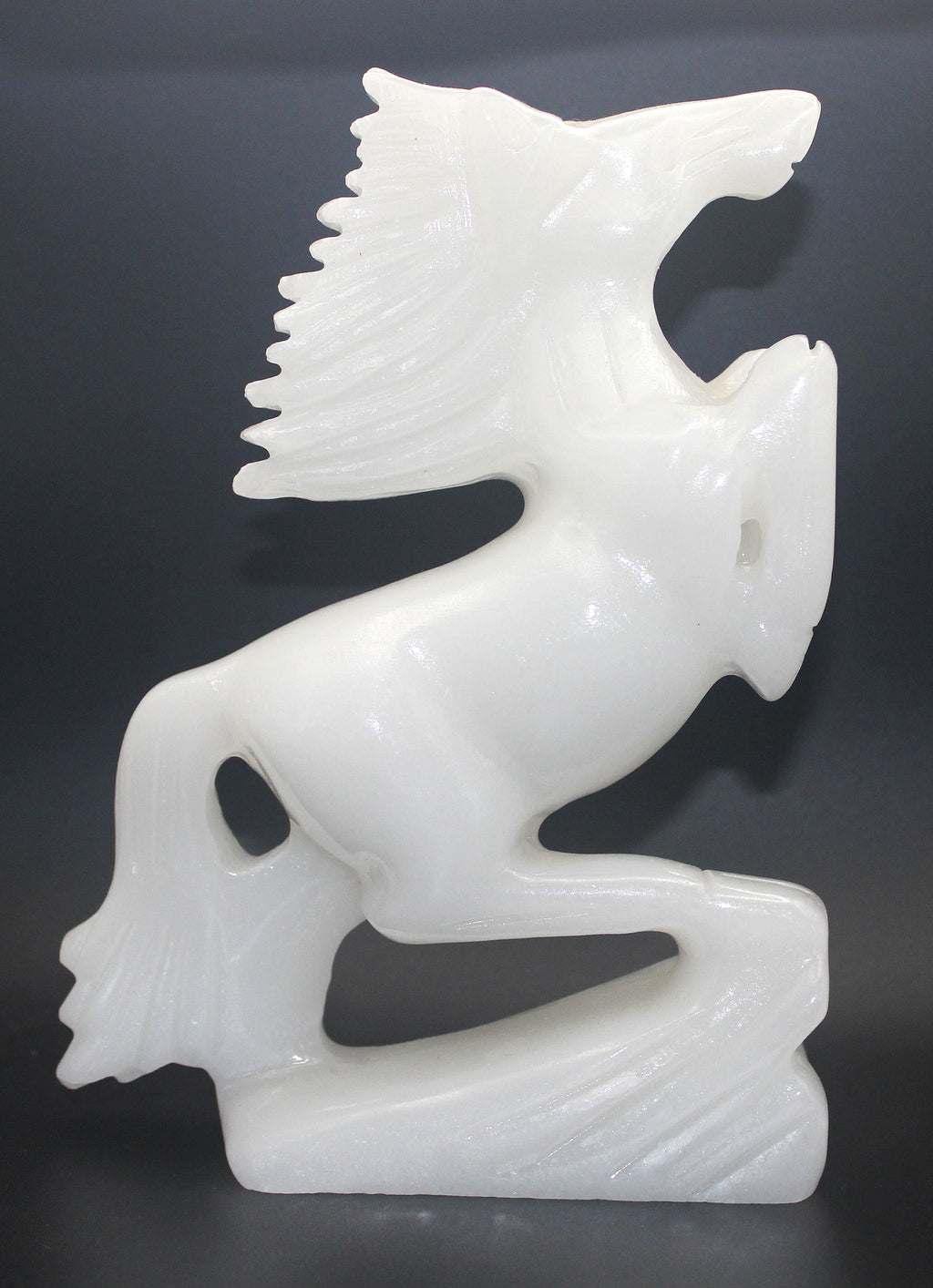 White Calcite Horse Carving – Clarity, Calm & Quiet Strength | | Wiccan Center